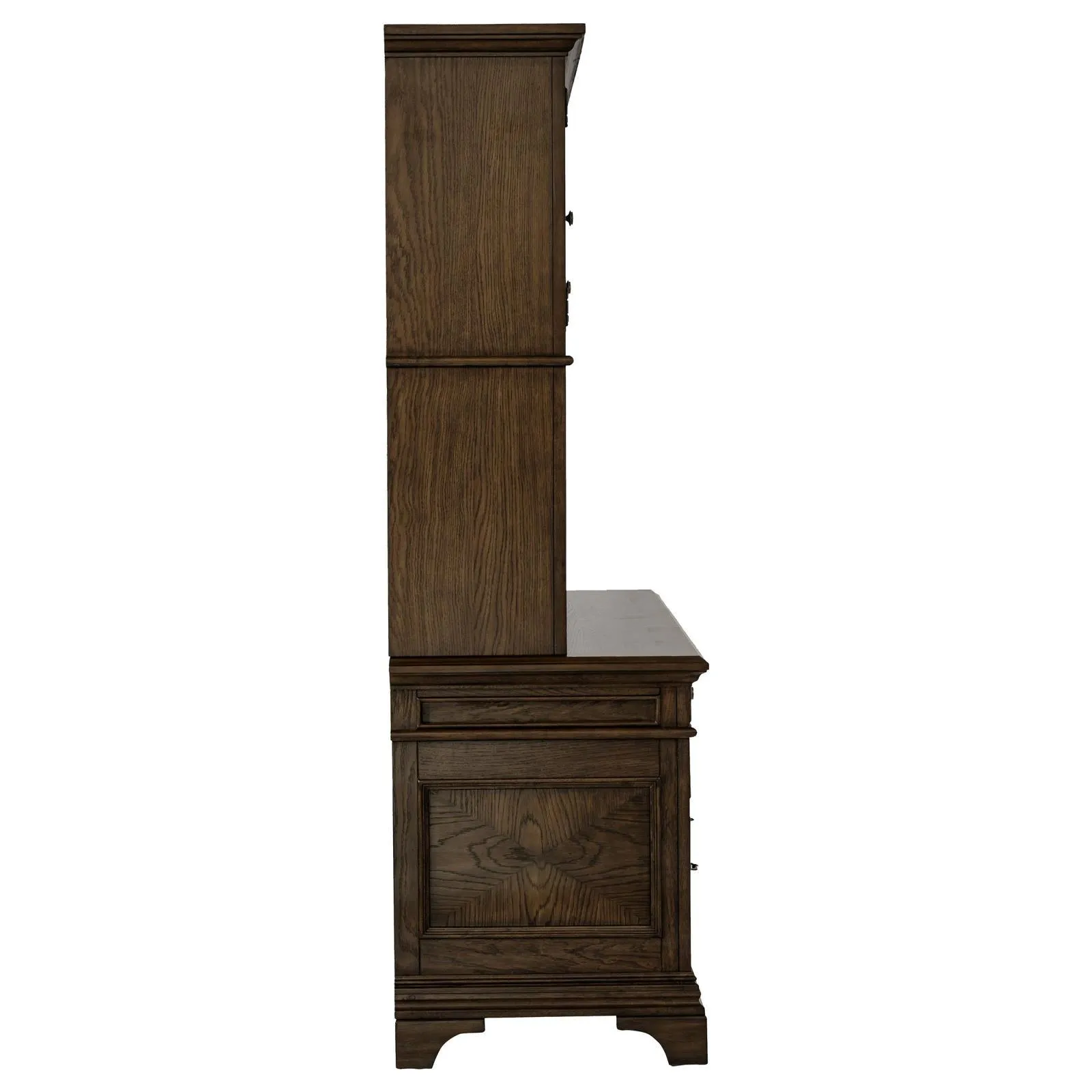 Hartshill Burnished Oak Credenza with Hutch - Image 7