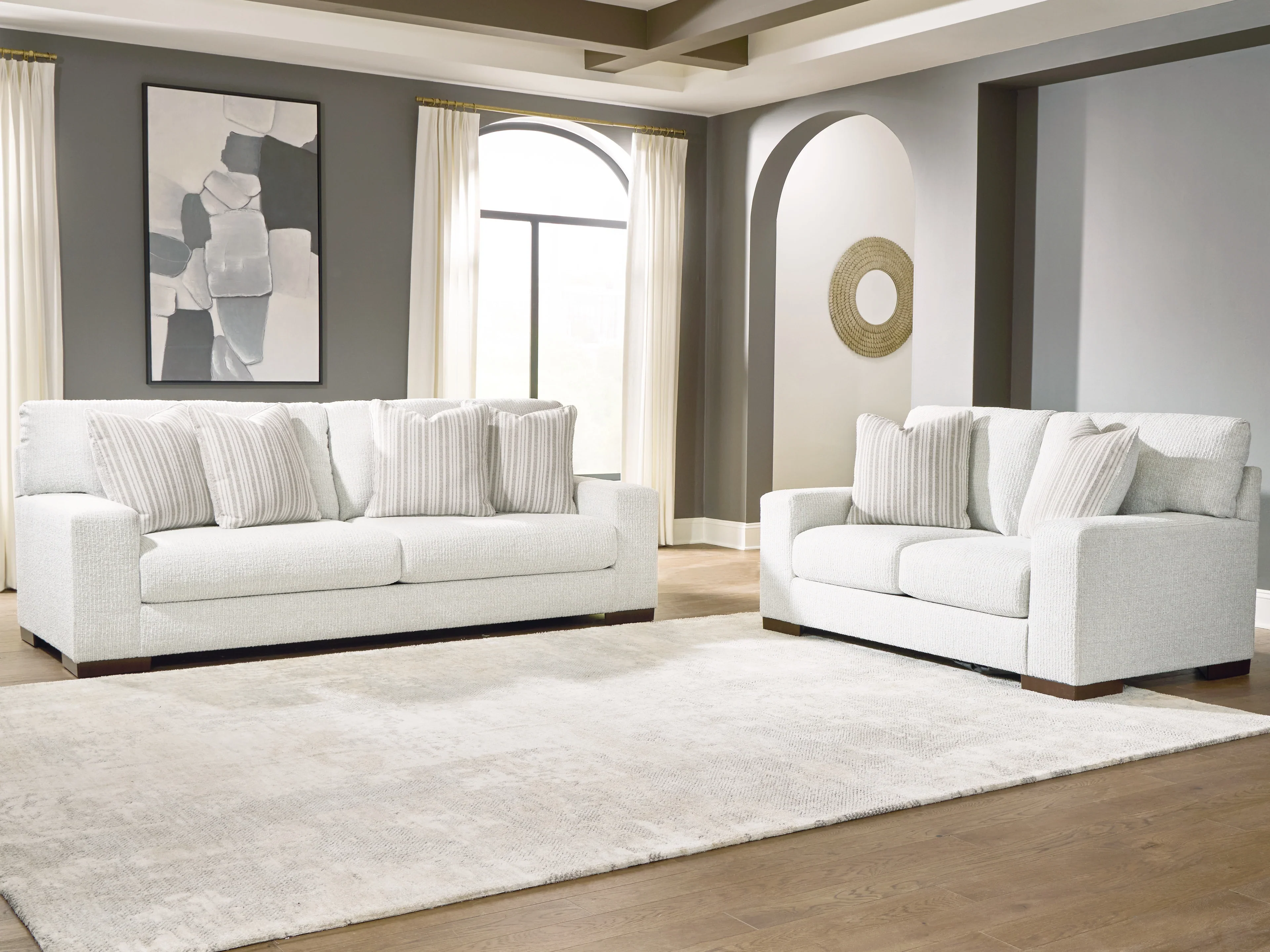 Hartside Frosted Sofa and Loveseat - Image 2