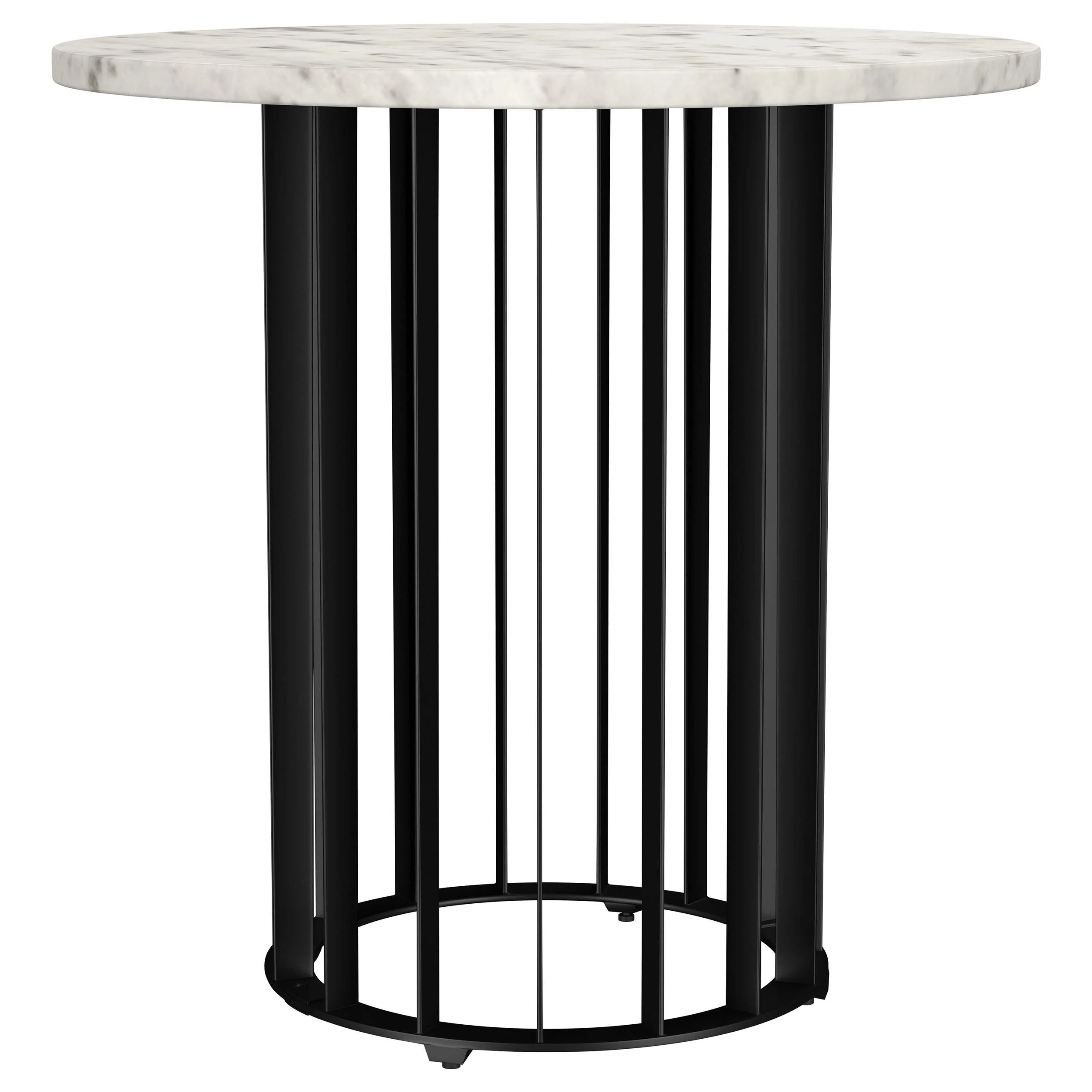 Haven Black 3-Piece Round Marble Coffee and End Table Set - Image 3