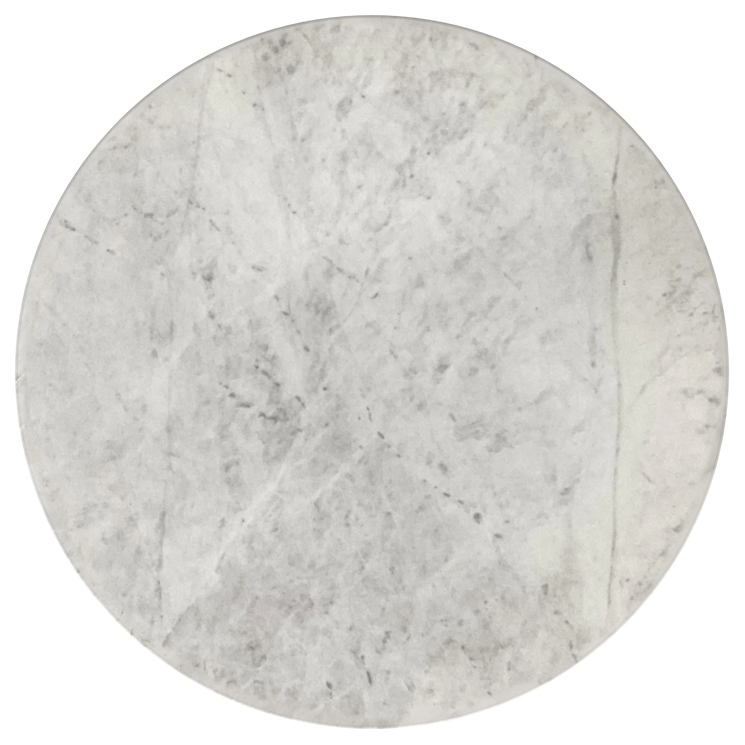 Haven Black and White Round Genuine Marble Top Coffee Table - Image 4