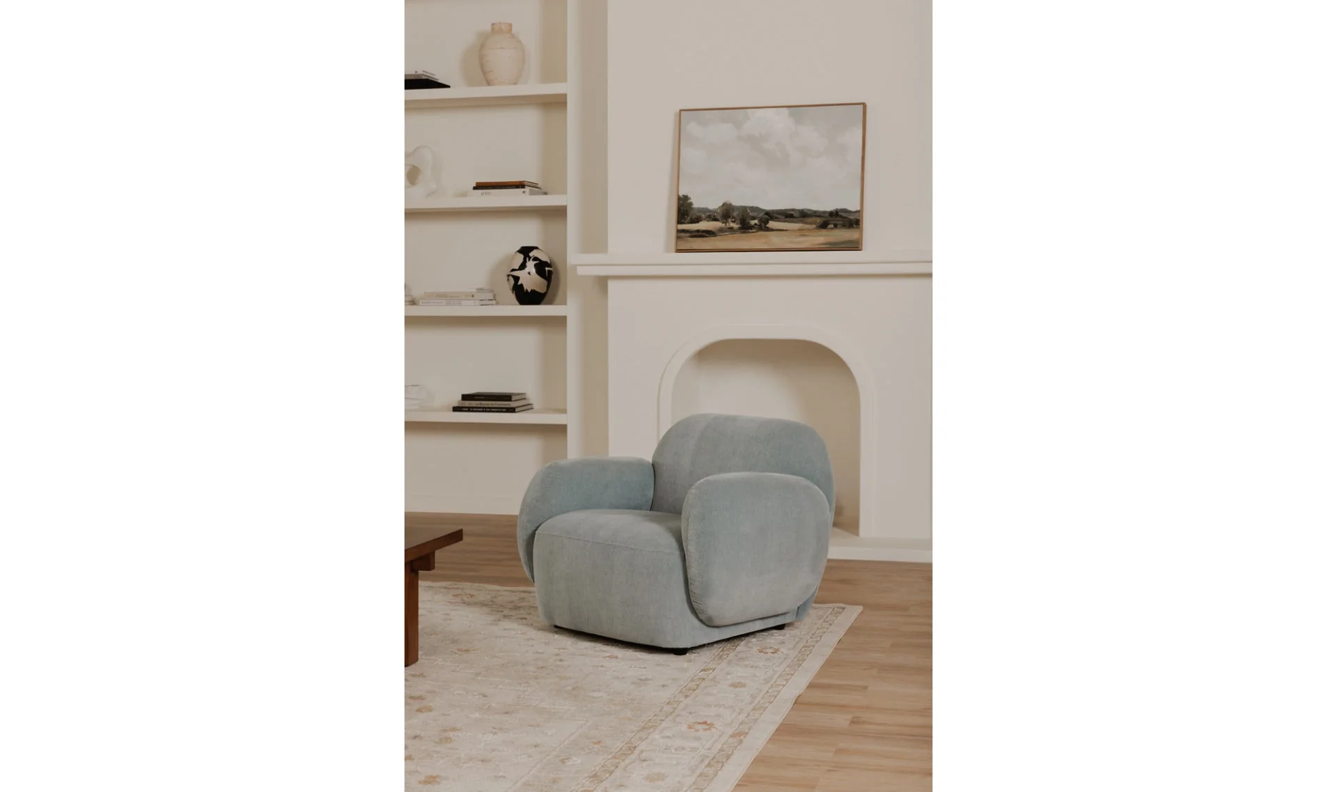 Hazel Lounge Chair Light Blue - Image 9