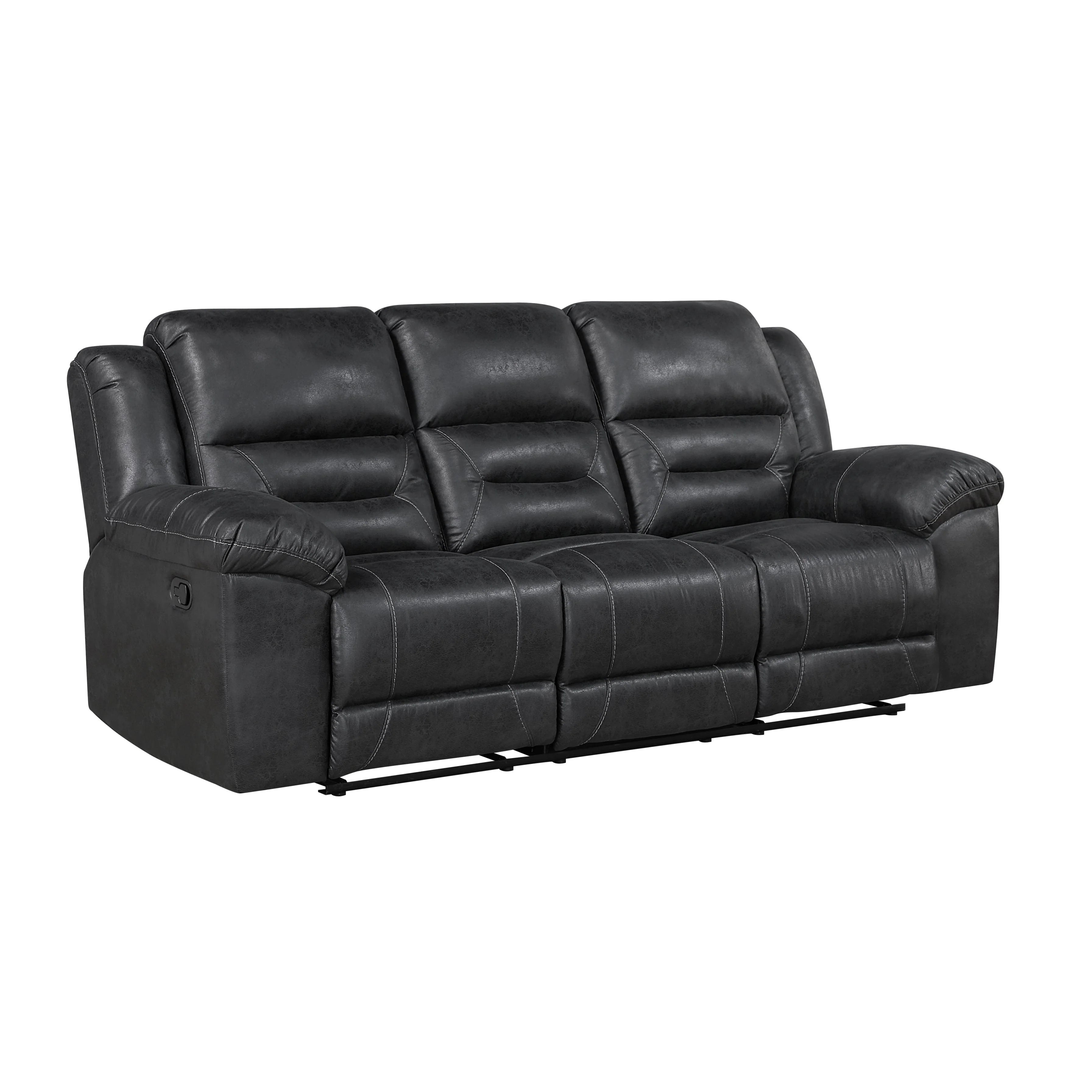 Hazen Black Double Reclining Sofa
