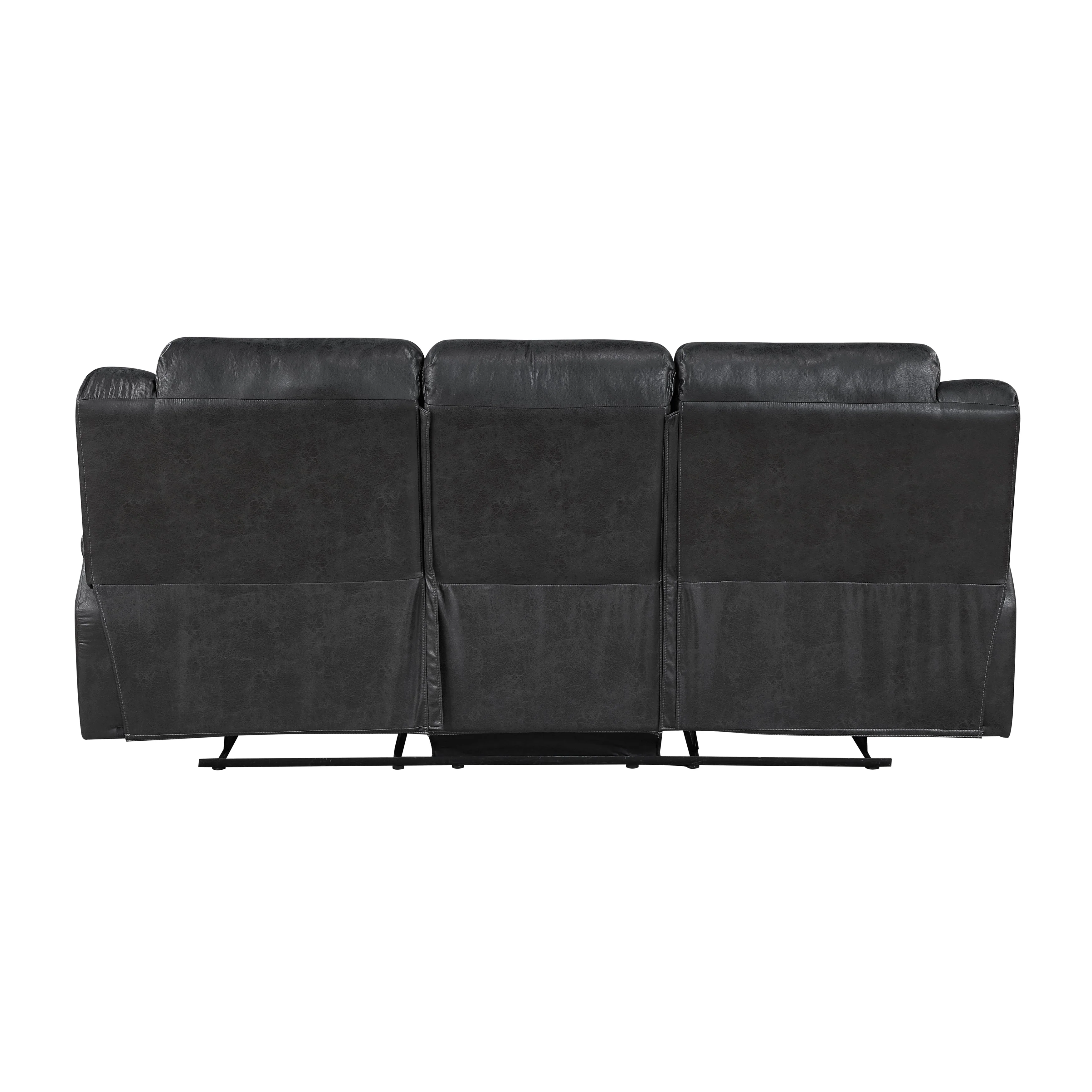Hazen Black Double Reclining Sofa - Image 3