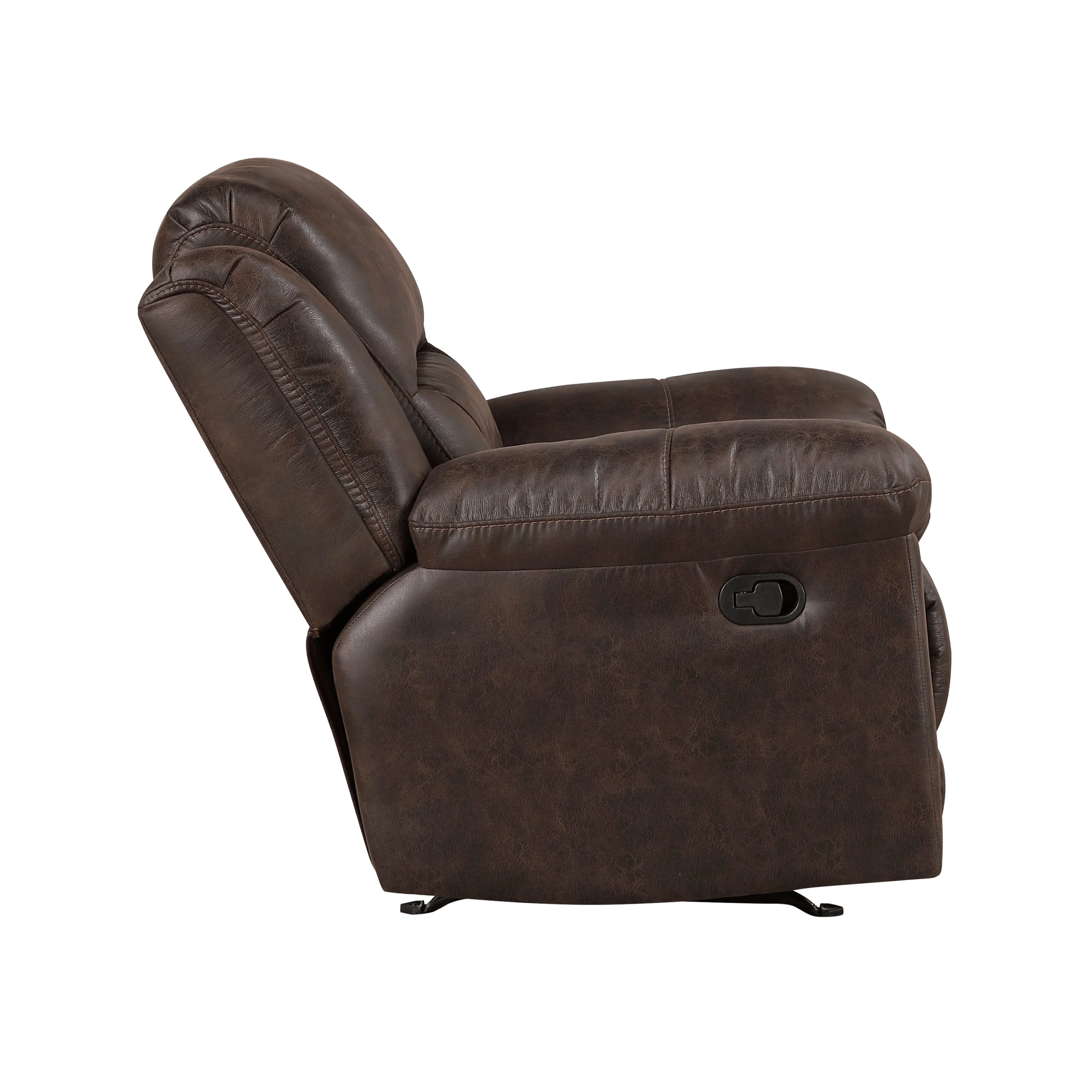 Hazen Dark Brown Rocker Reclining Chair - Image 4