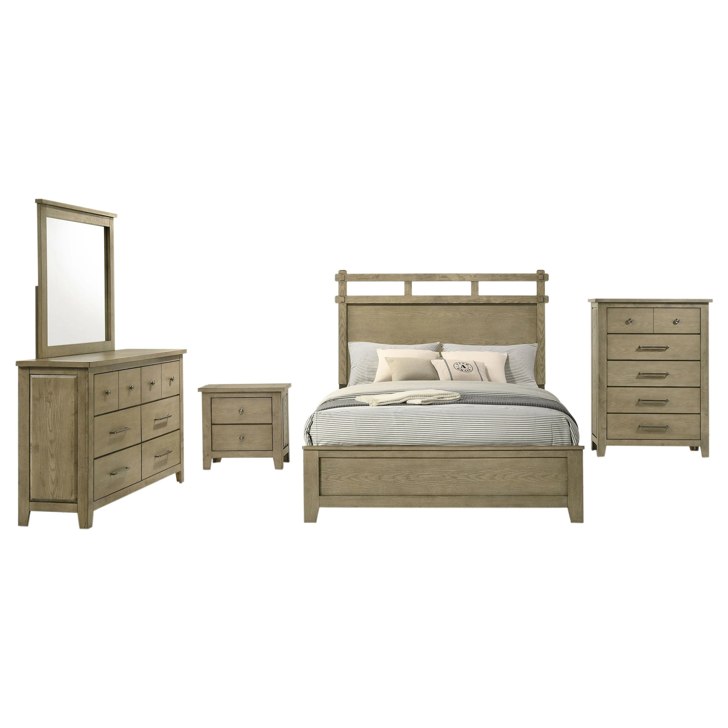 Hazlewood Vineyard Oak 5-piece Eastern King Bedroom Set - Image 2