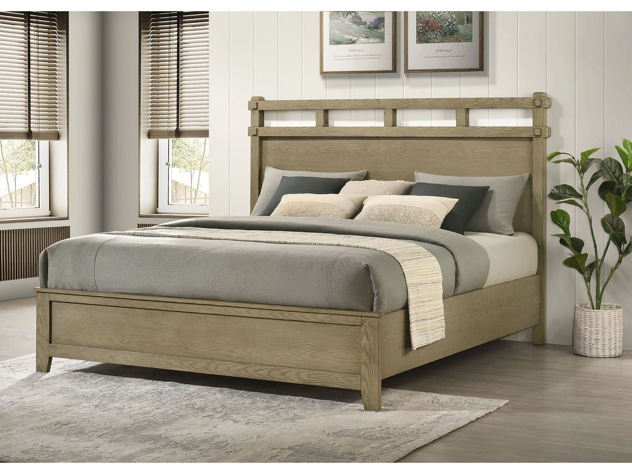 Hazlewood Vineyard Oak 61-inch Eastern King Panel Bed