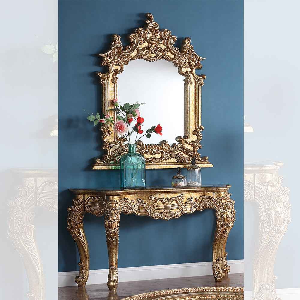 HD-328G Metallic Gold Console Table - Image 2