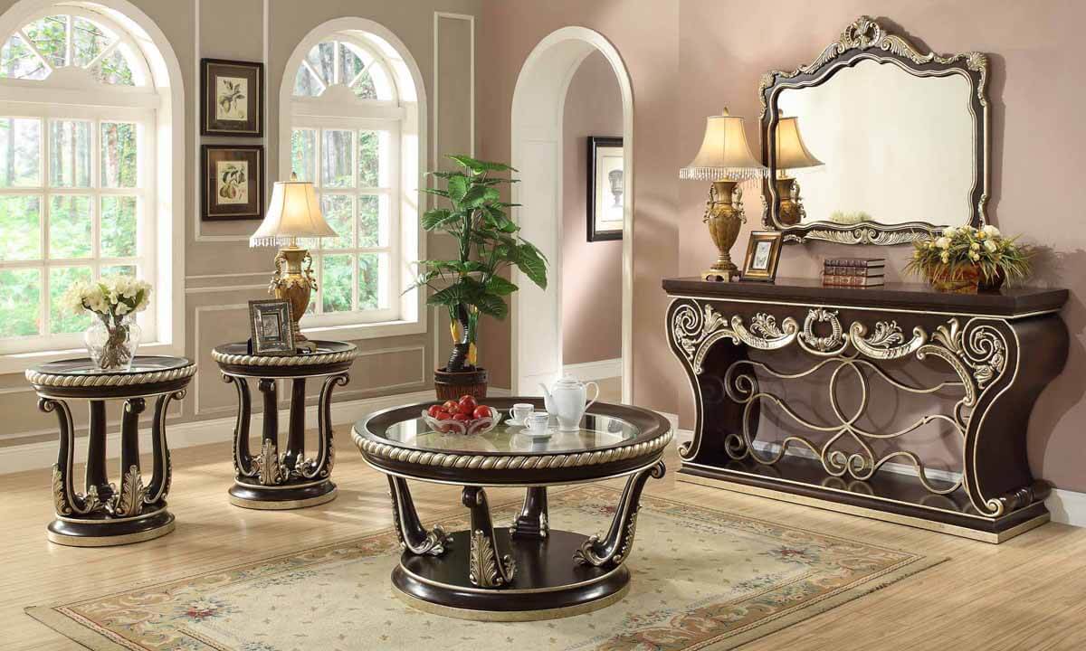 HD-386 Cherry Mahogany Sofa - Image 9