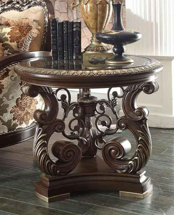 HD-8013 Brown Cherry 3-Piece Coffee Table Set - Image 3