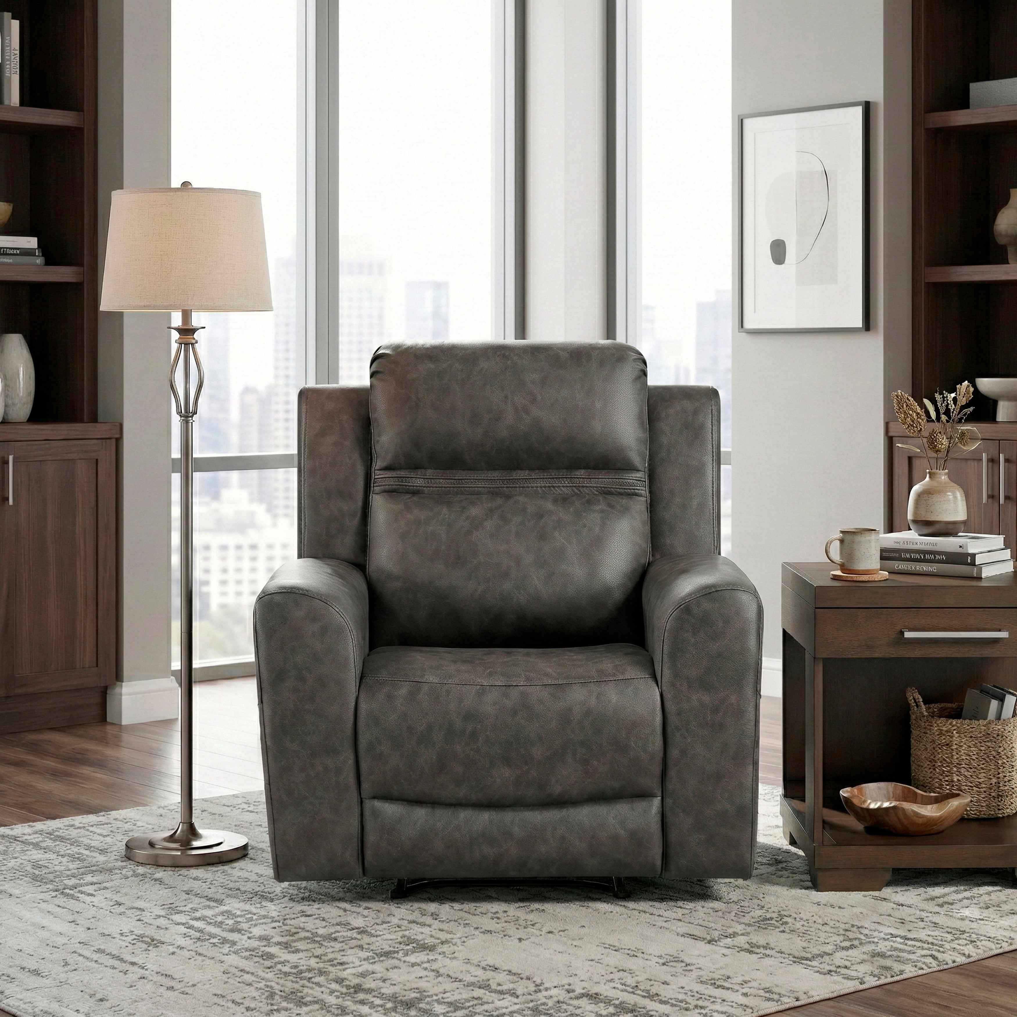 Hearth Charcoal Reclining Chair - Image 13