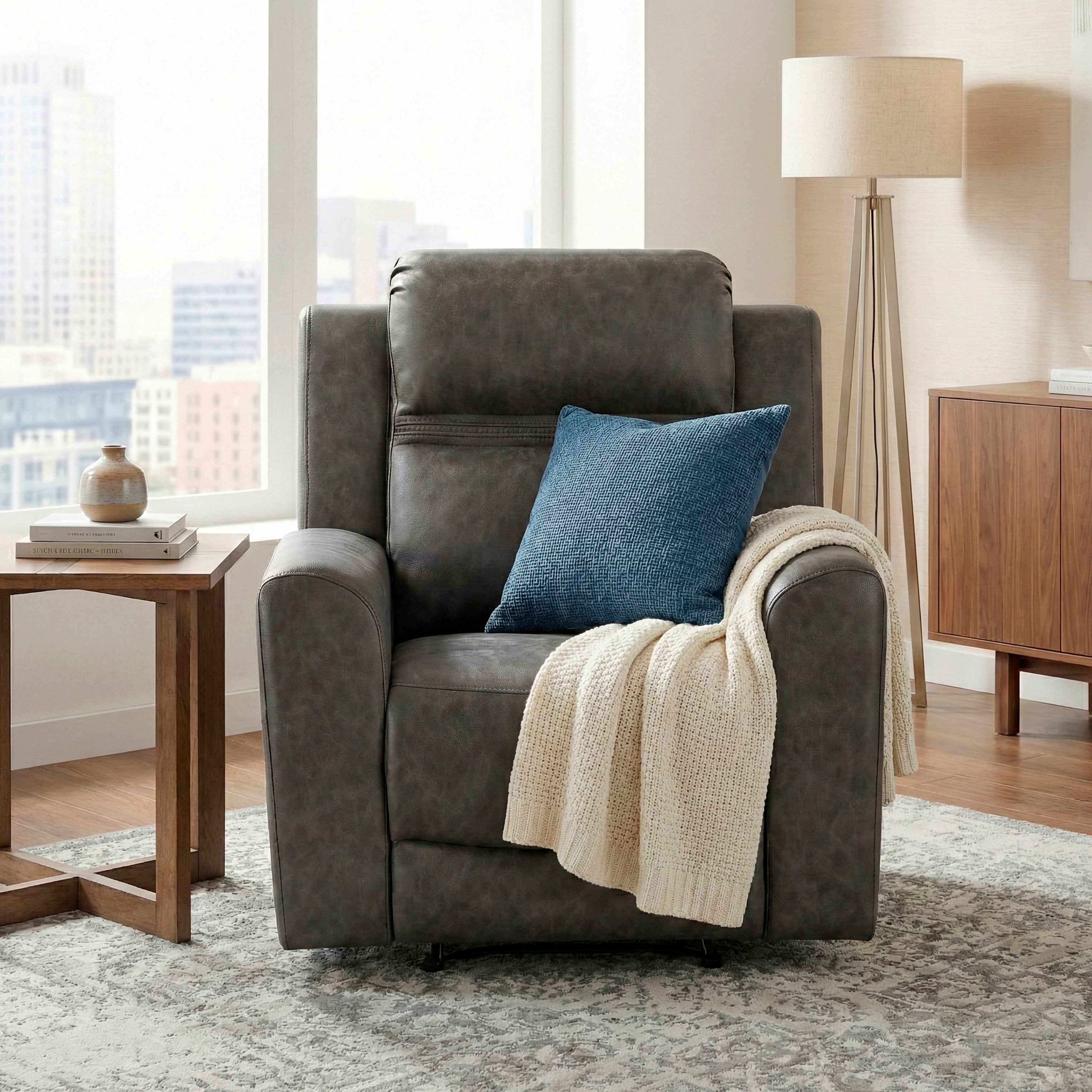 Hearth Charcoal Reclining Chair - Image 14