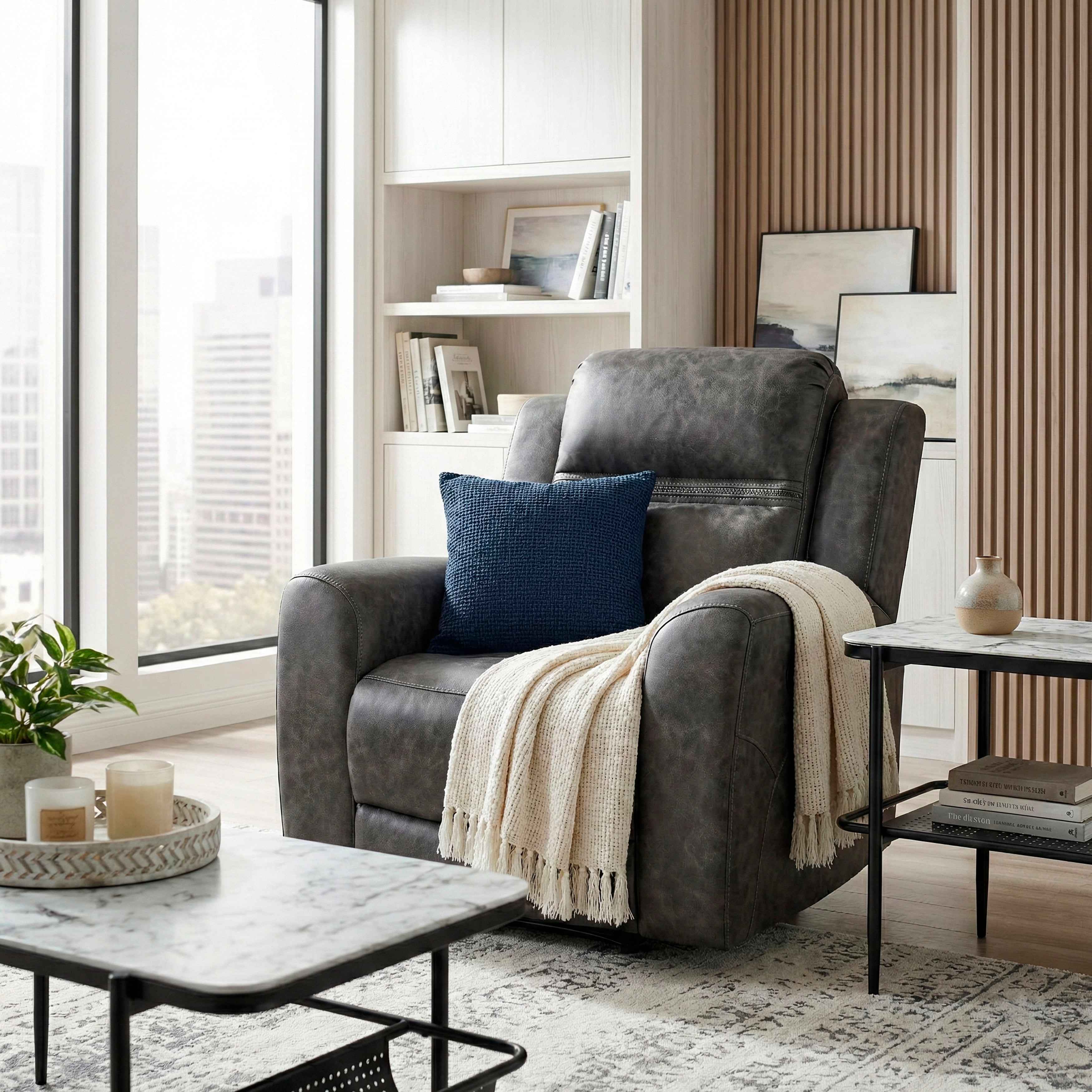 Hearth Charcoal Reclining Chair - Image 16