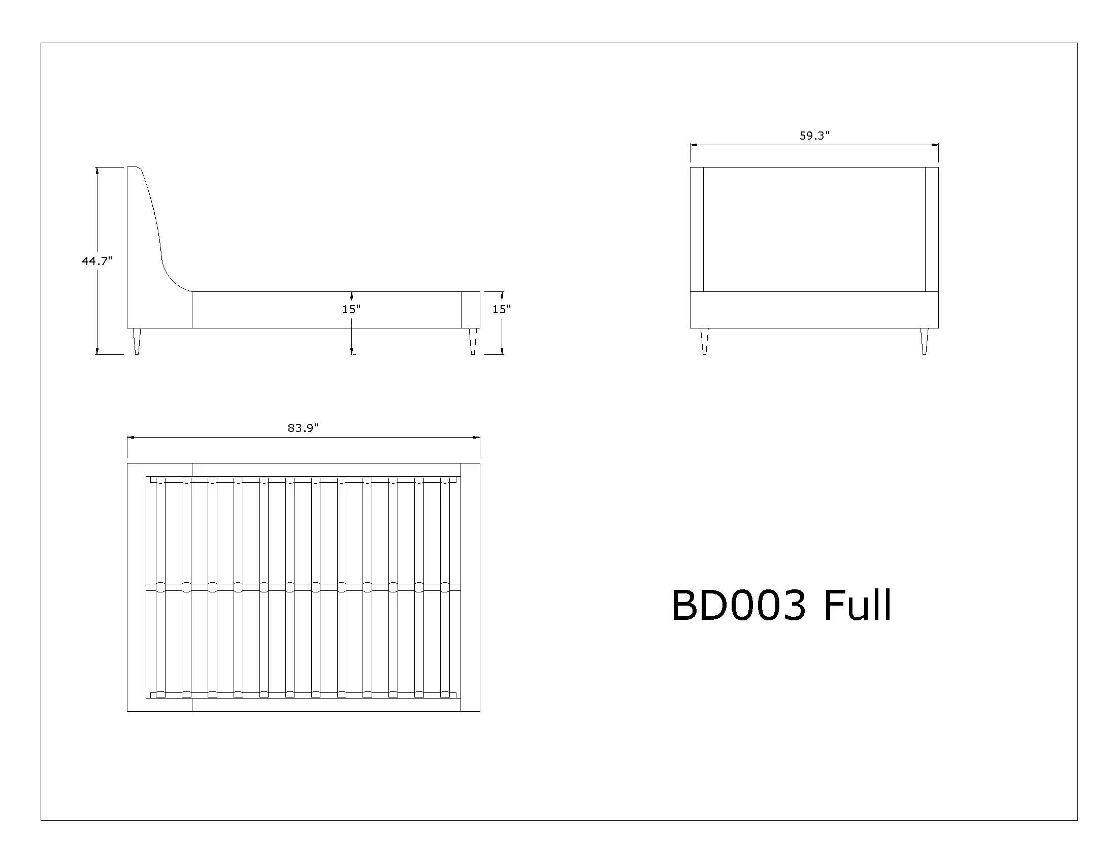 Heather Full-Size Bed in Cream - Image 3
