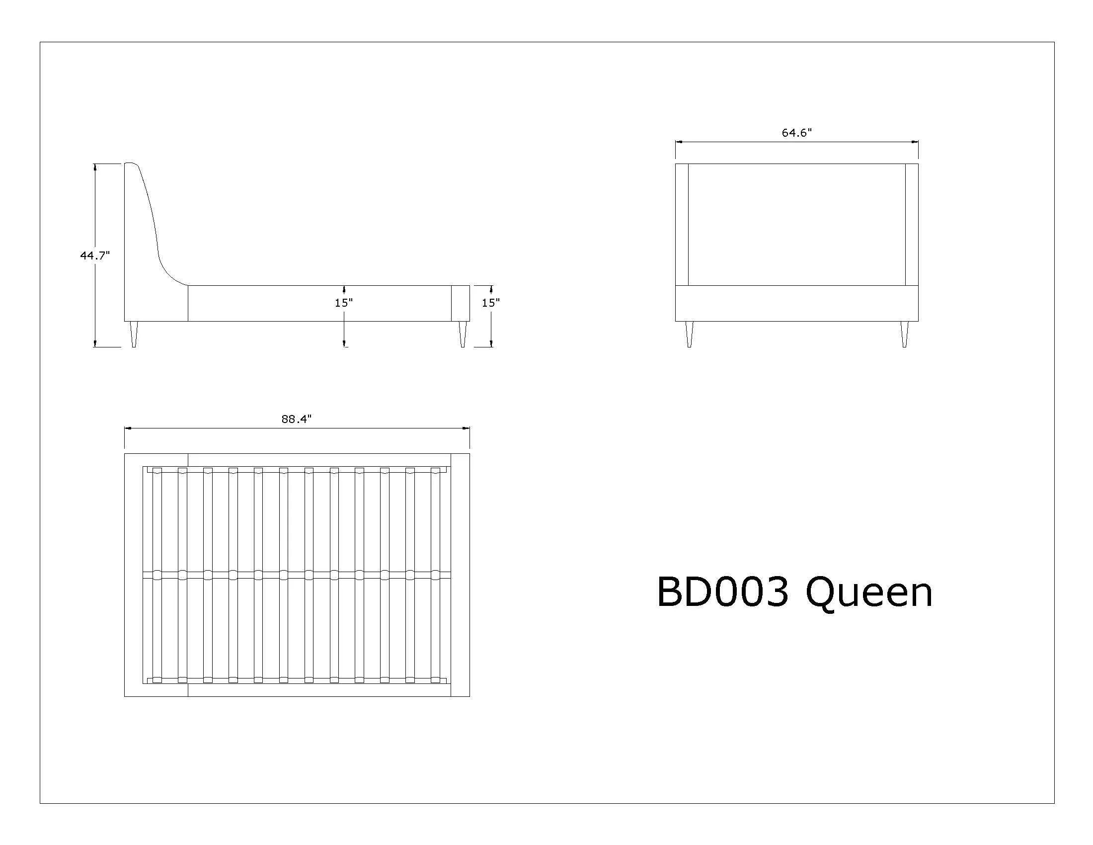 Heather Queen Bed in Cream - Image 3