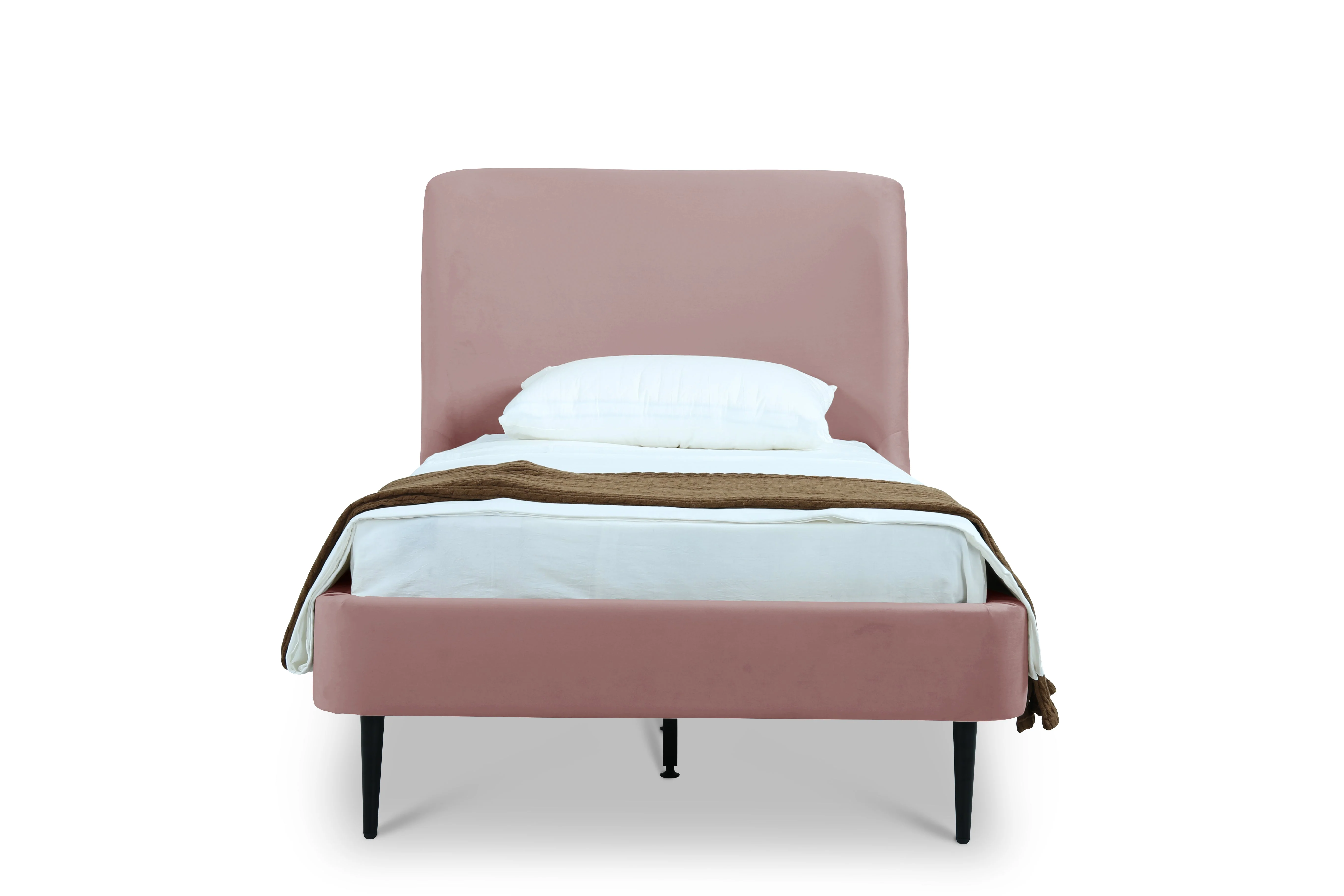 Heather Twin Bed in Blush with Black Legs - Image 5