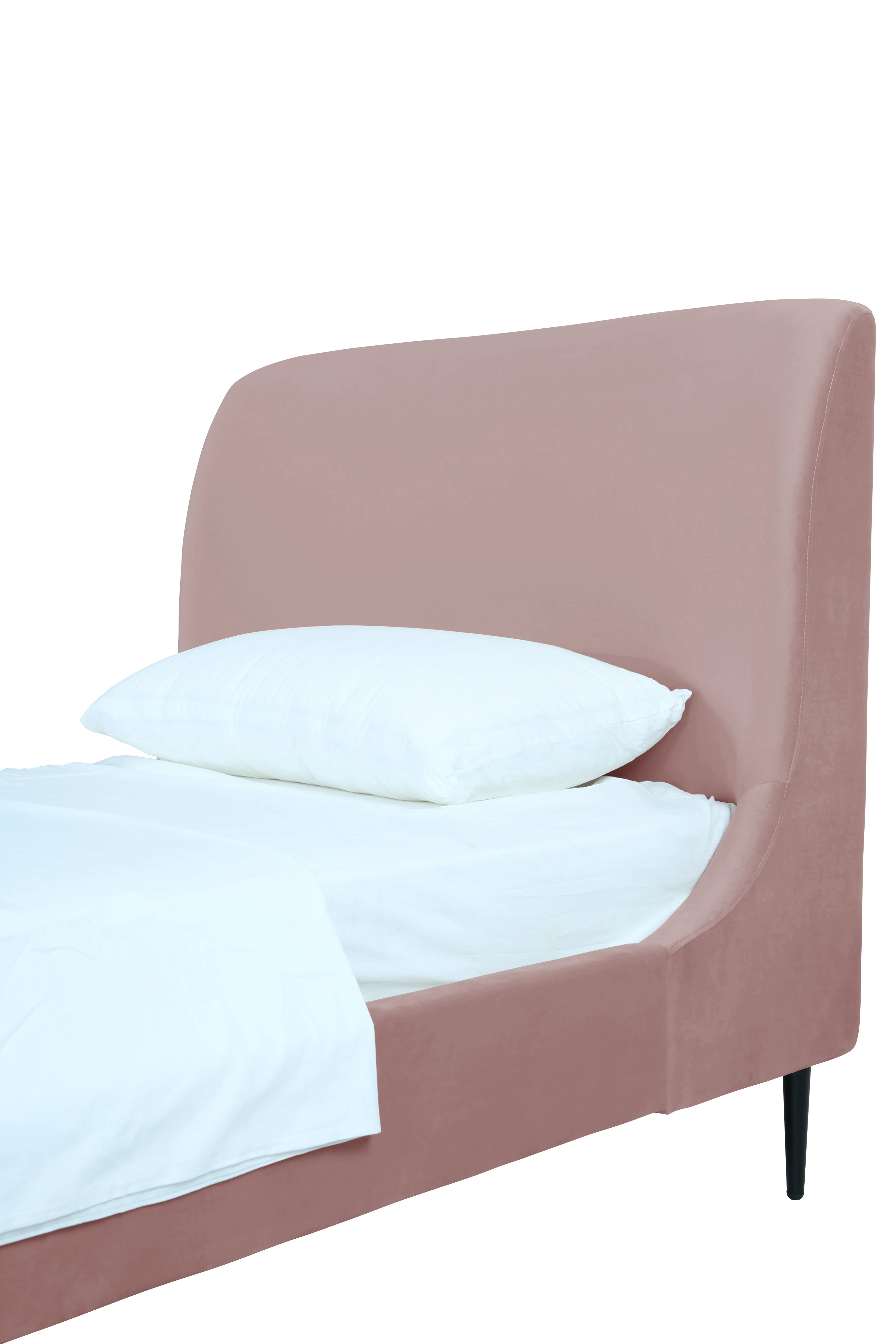 Heather Twin Bed in Blush with Black Legs - Image 7