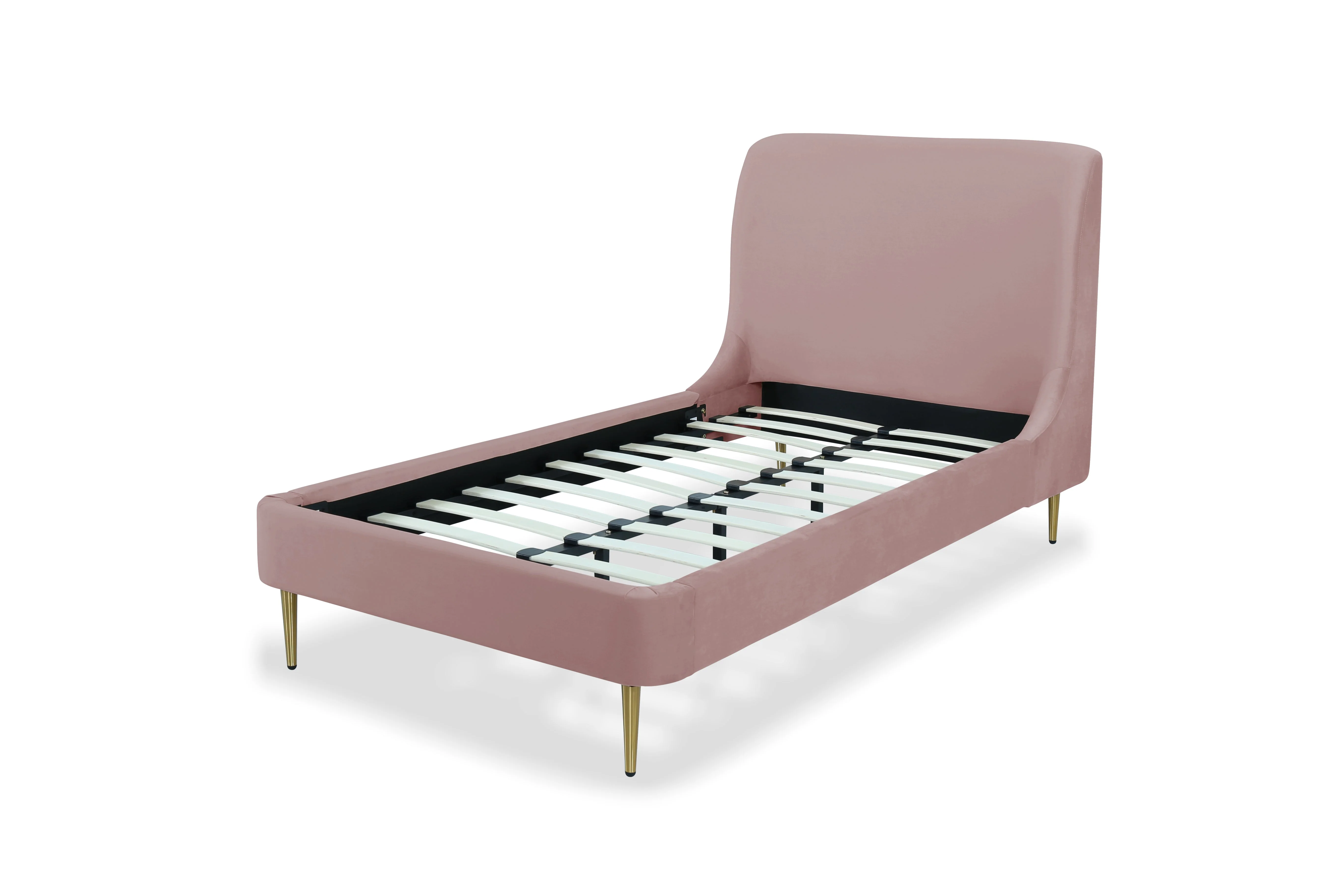 Heather Twin Bed in Blush with Gold Legs - Image 10
