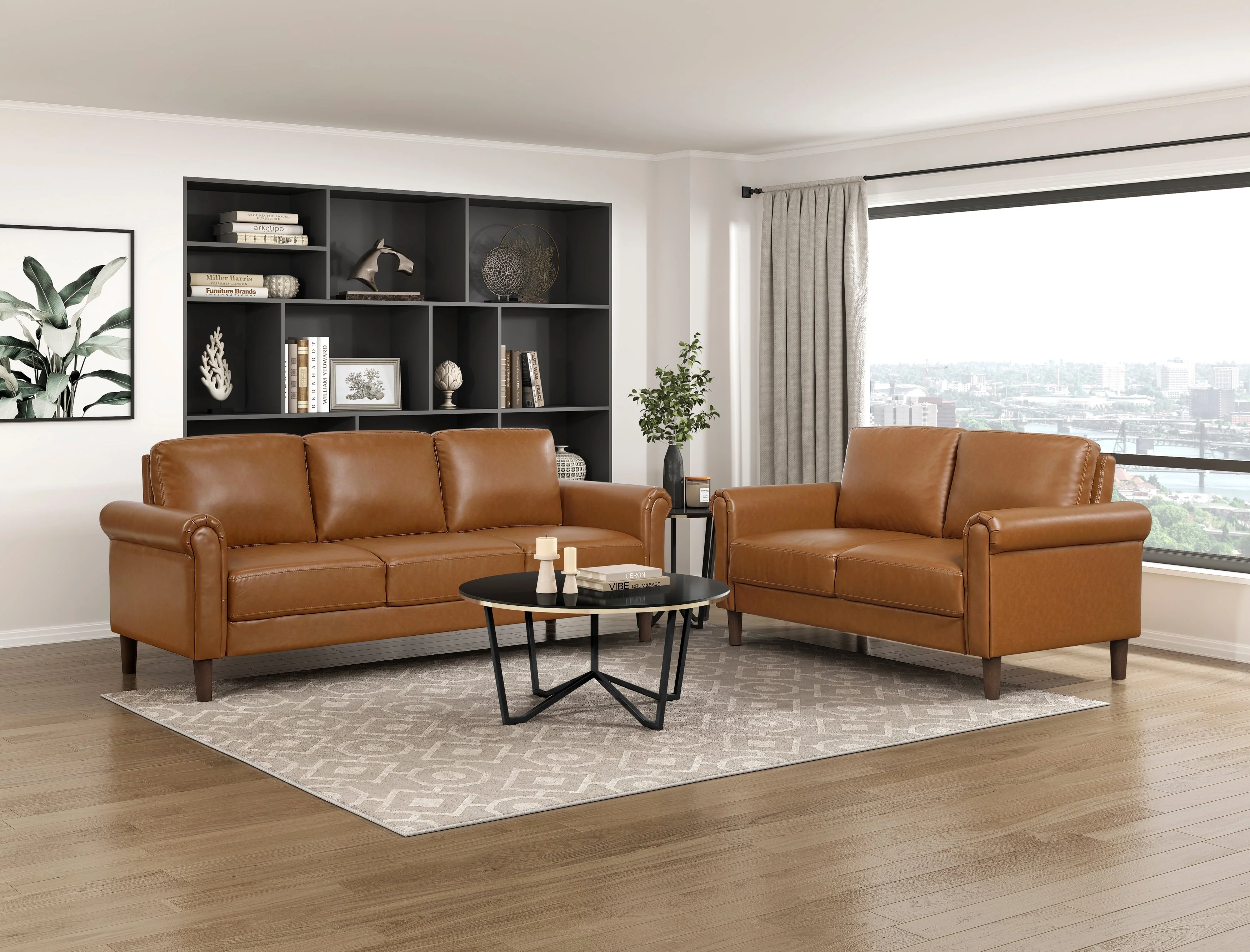 Hector Brown Loveseat - Image 2