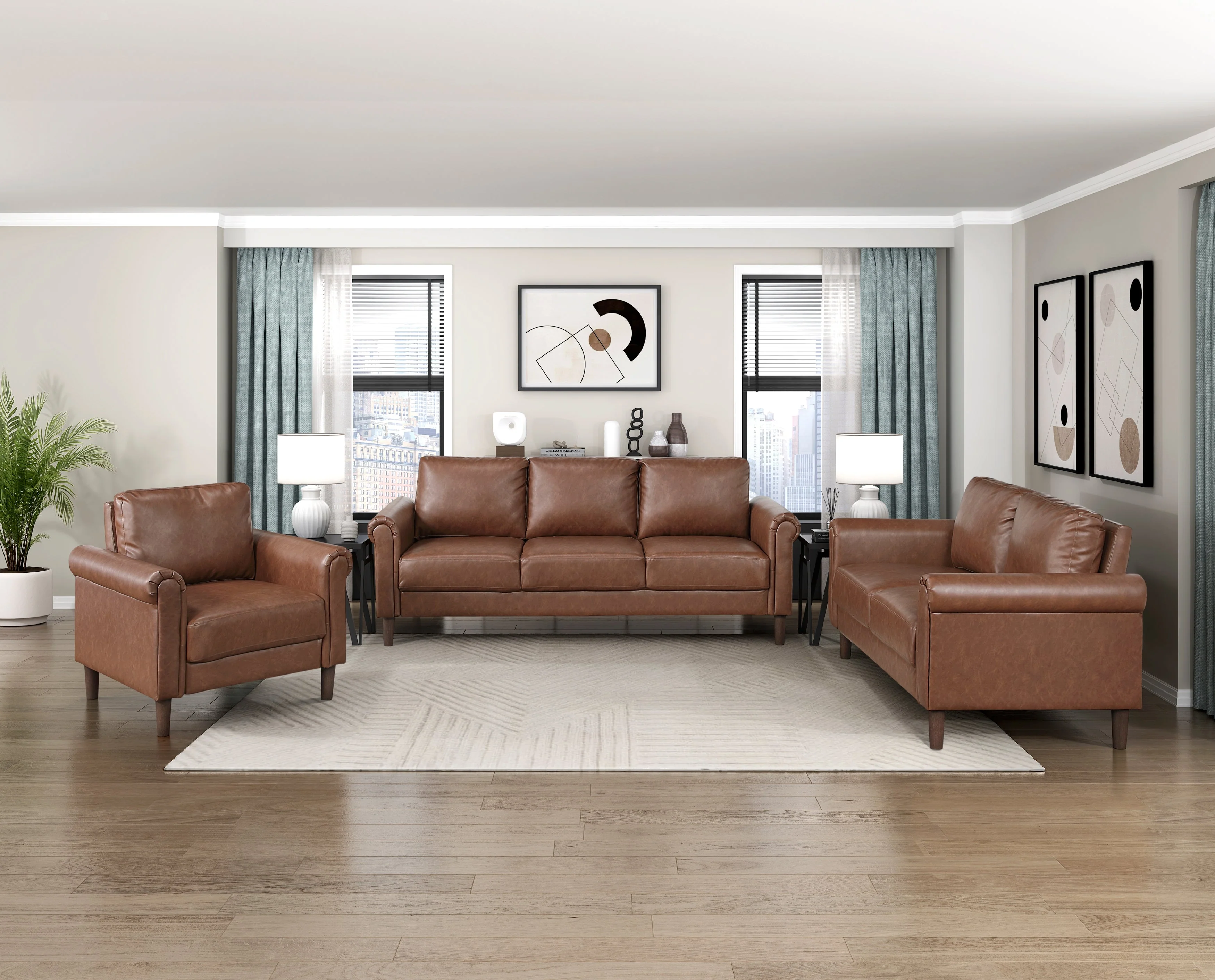 Hector Chocolate Loveseat - Image 9