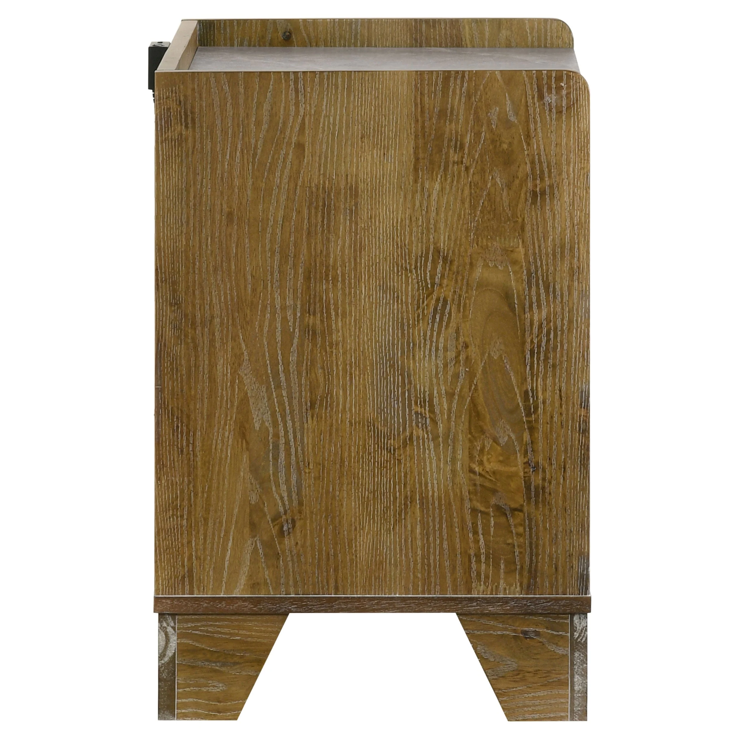 Henderson Medium Oak 1-drawer LED Nightstand Bedside Table - Image 6