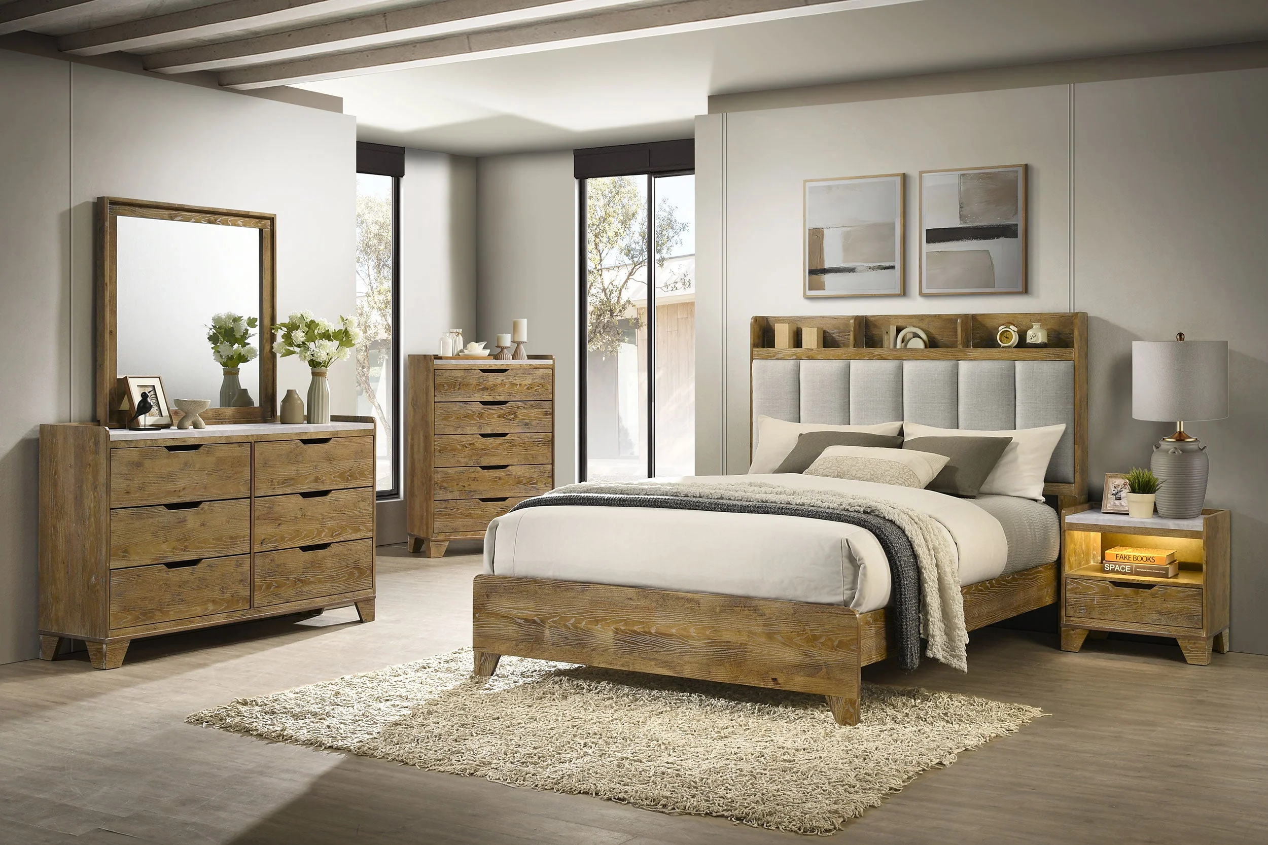 Henderson Medium Oak 5-drawer Bedroom Chest of Drawers - Image 12