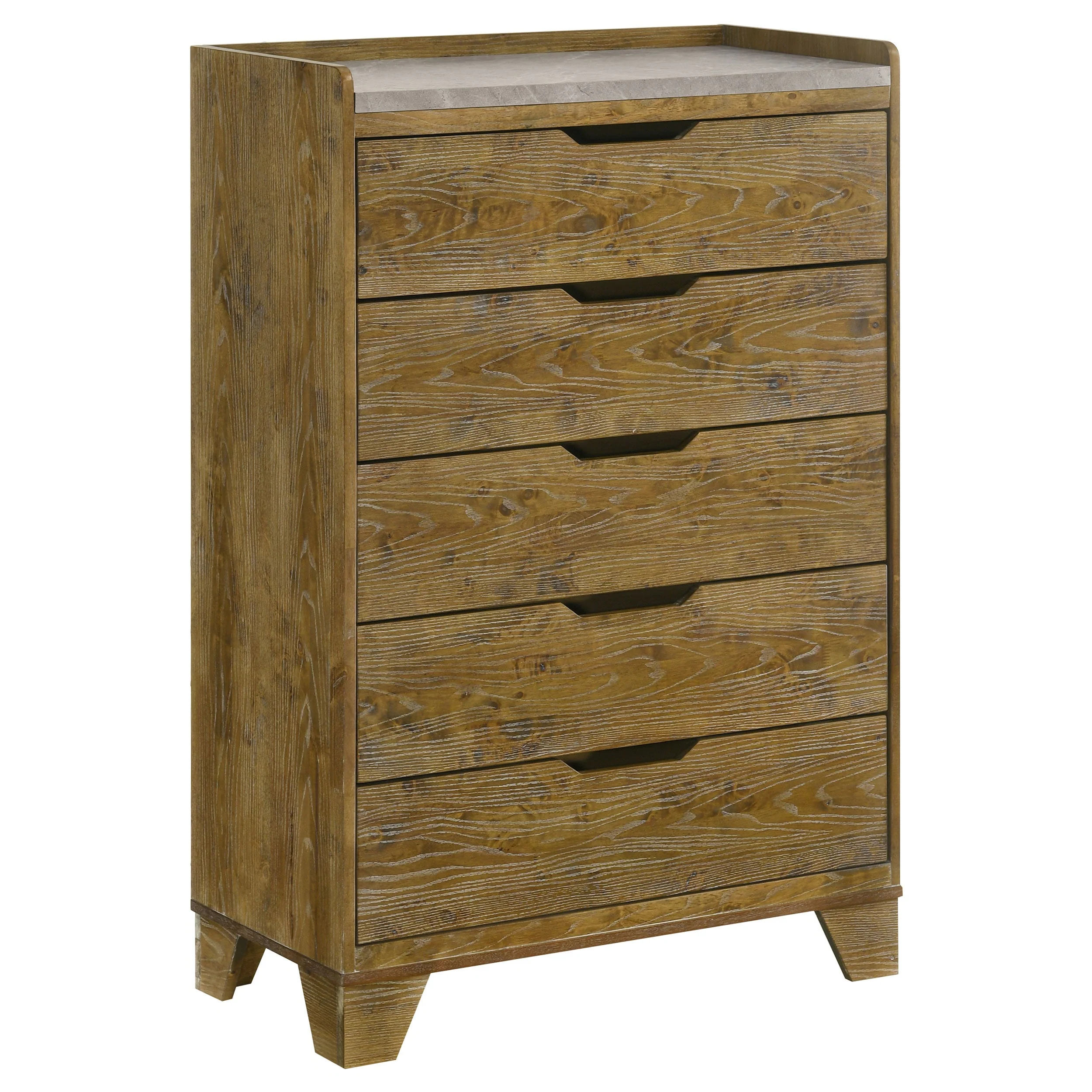 Henderson Medium Oak 5-piece Queen Bedroom Set - Image 11
