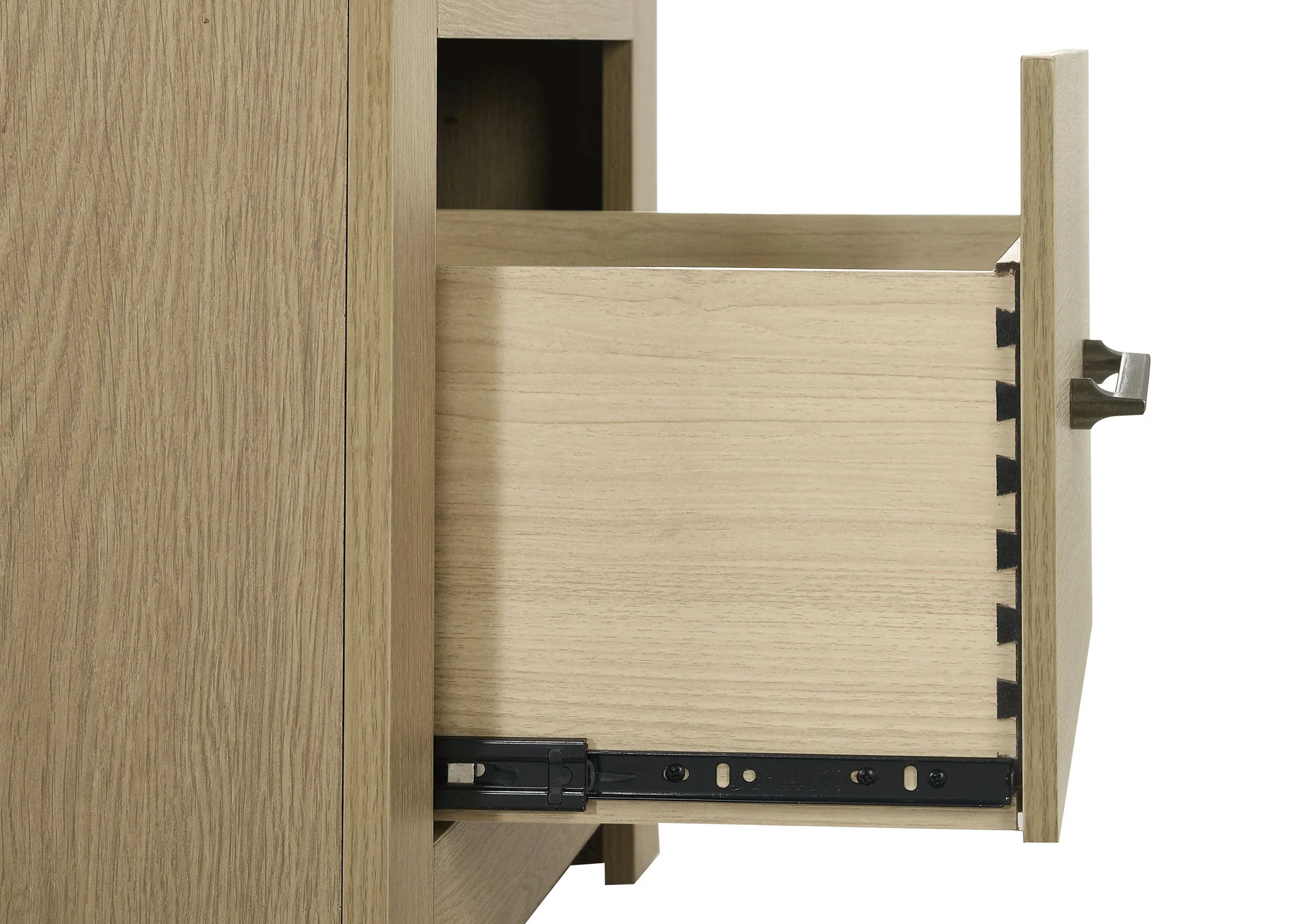 Hendricks Light Oak 1-drawer Nightstand Bedside Table with Cubby - Image 9