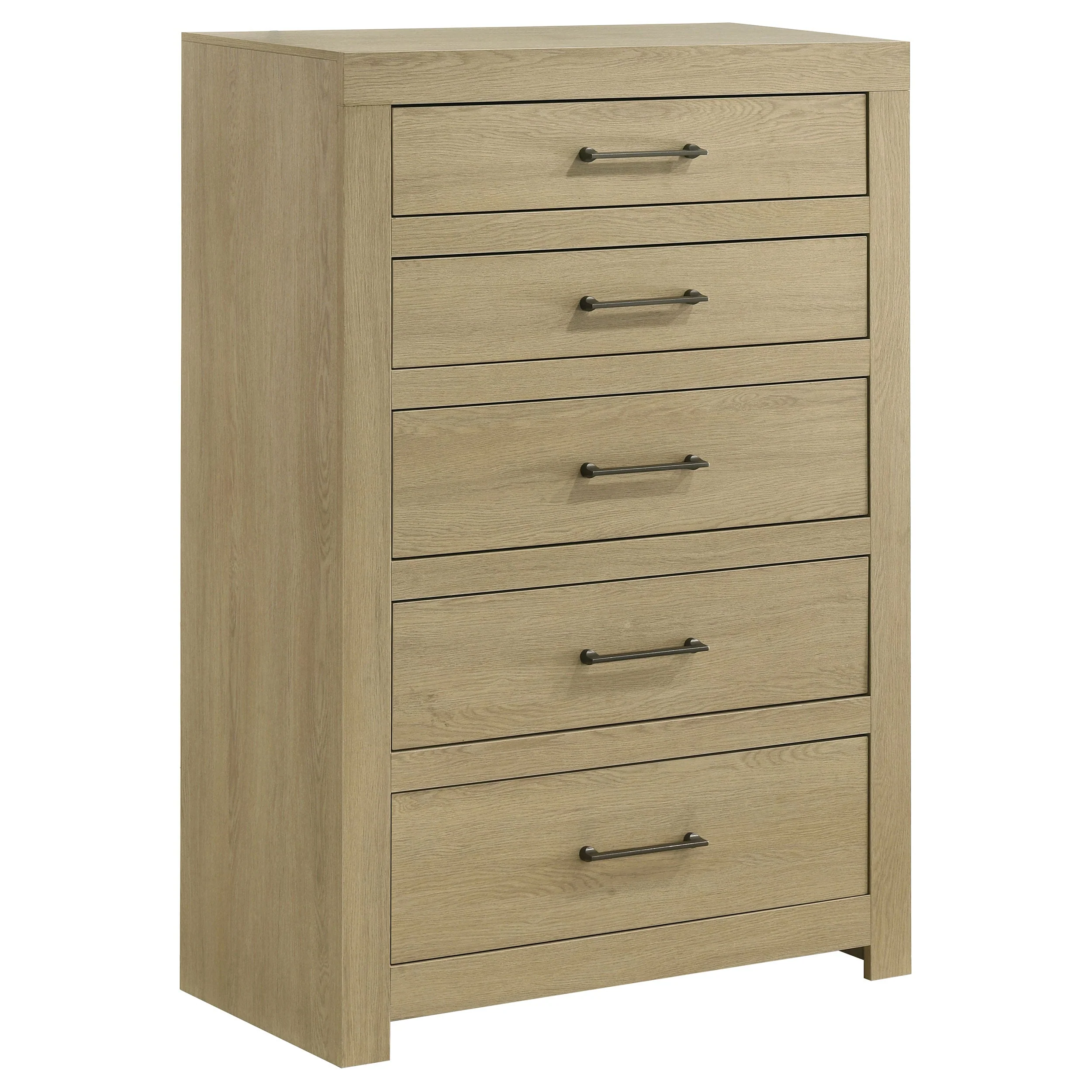 Hendricks Light Oak 5-piece Queen Bedroom Set - Image 10
