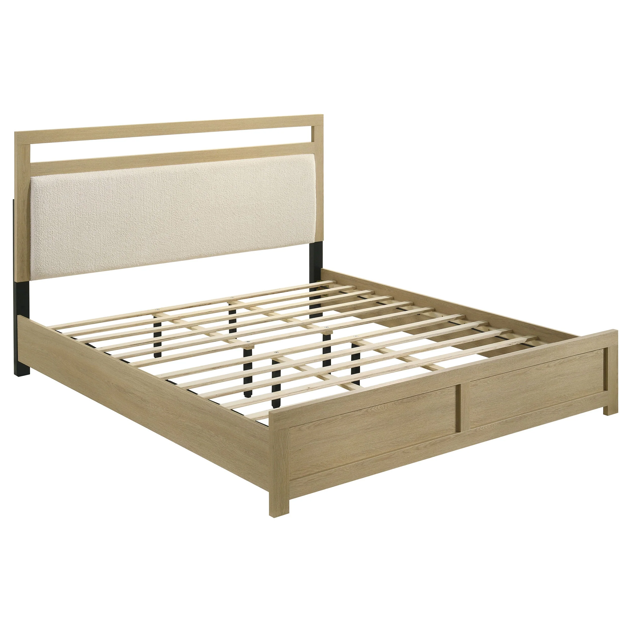 Hendricks Light Oak California King Panel Headboard Platform Bed - Image 2