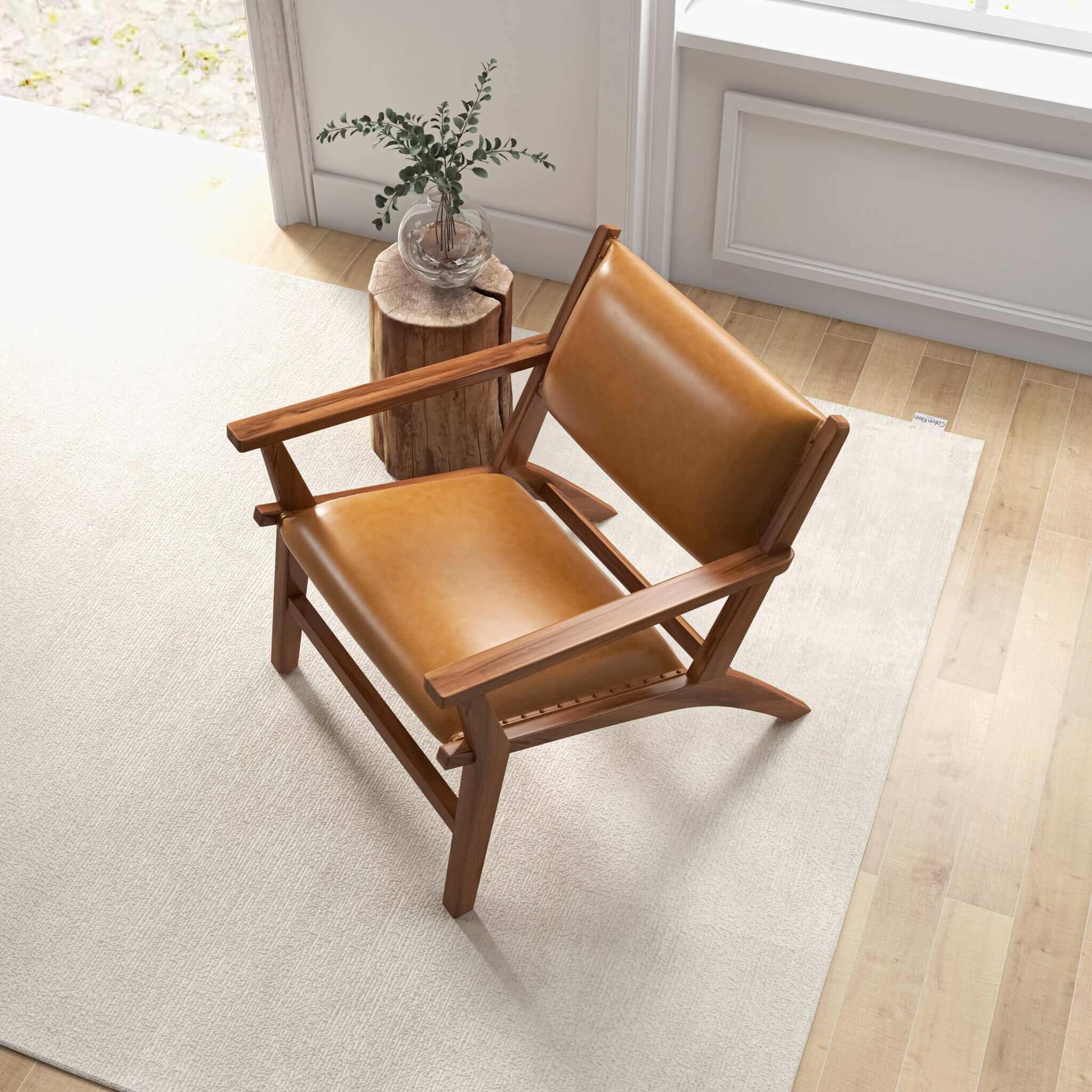 Hendrix Antique Tan Leather Arm Chair - Image 6