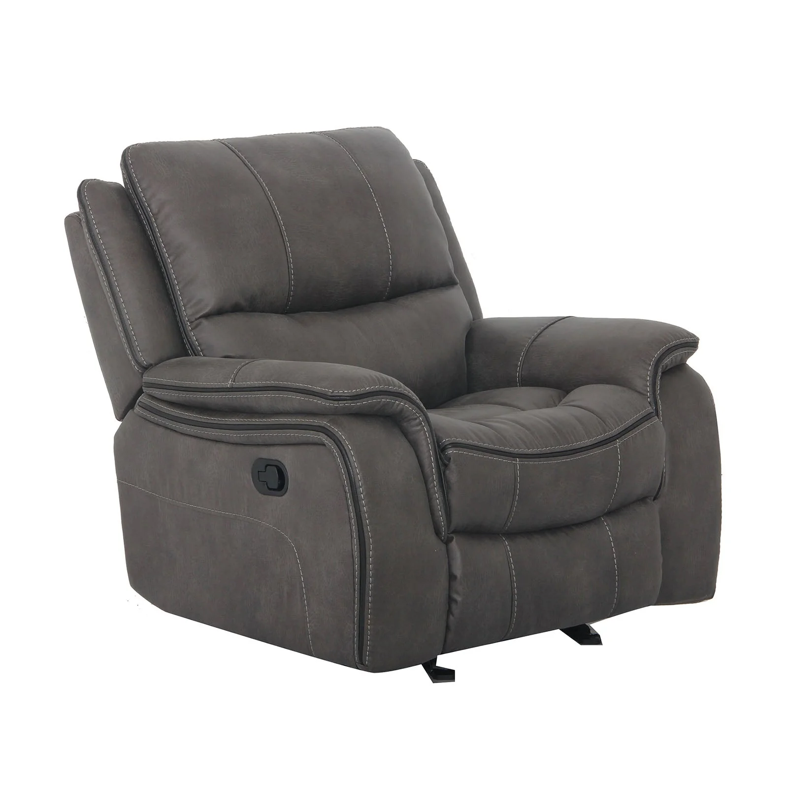 Henricus Dark Gray Glider Recliner - Image 2