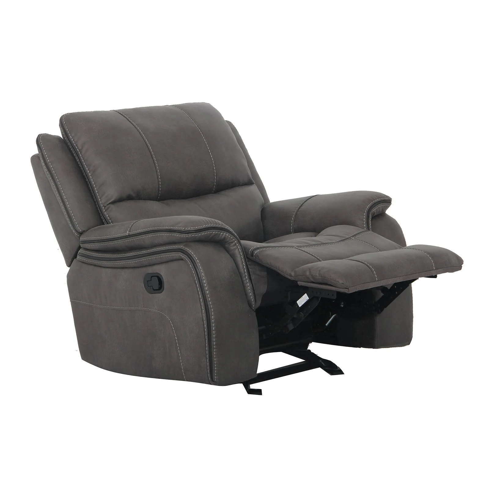 Henricus Dark Gray Glider Recliner - Image 3