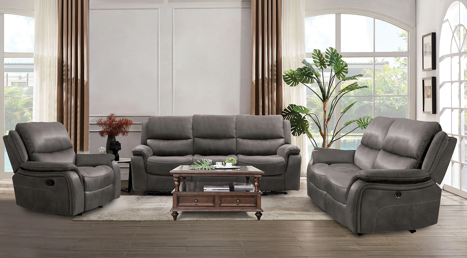 Henricus Dark Gray Sofa & Loveseat - Image 6