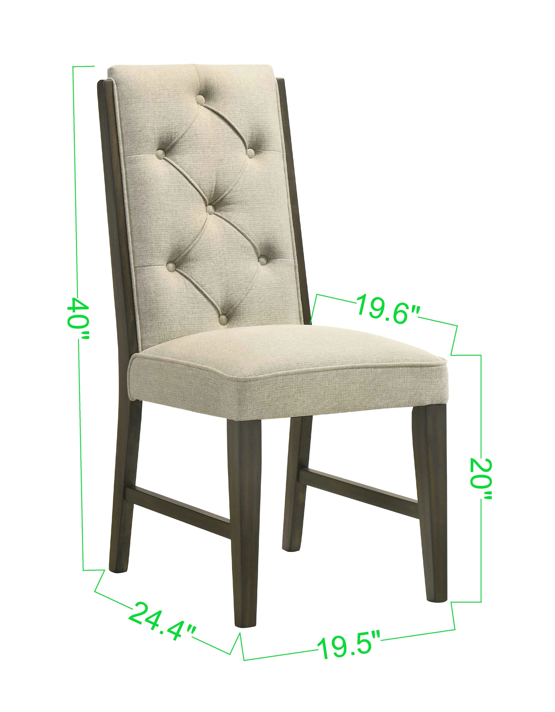 Herbert Espresso and Beige Dining Side Chair, Set of 2 - Image 5