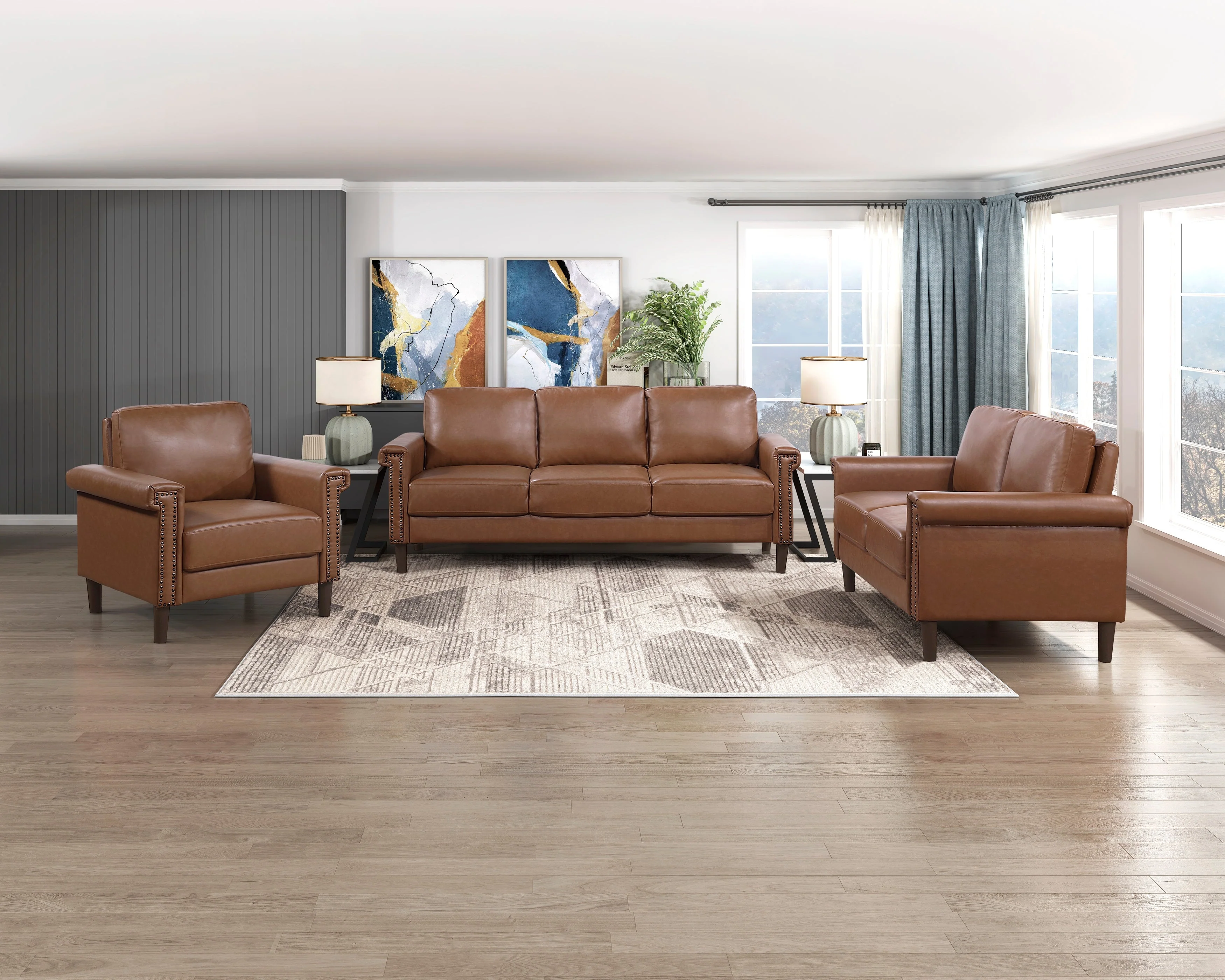 Heritage Chocolate Loveseat - Image 7