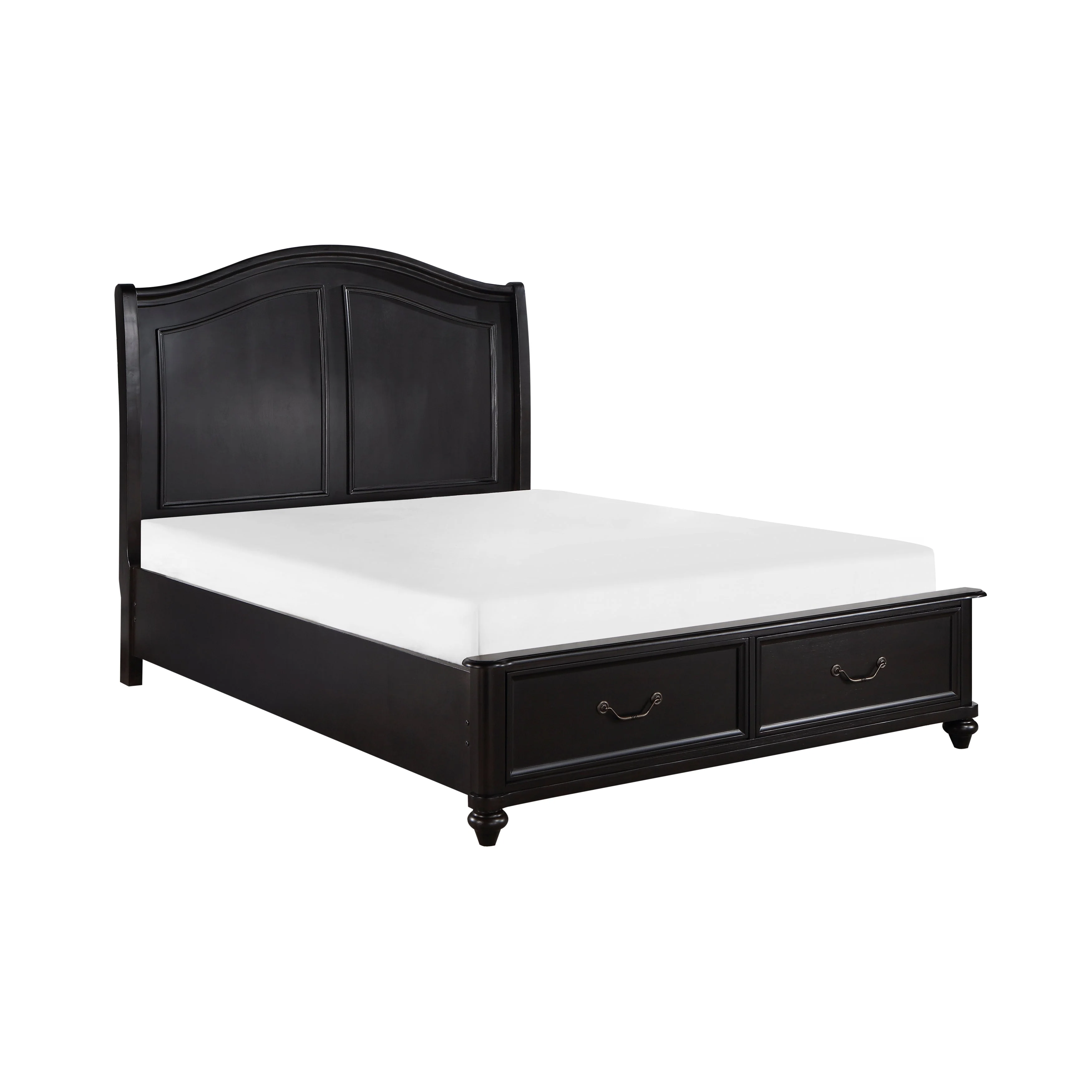 Herman Charcoal Brown California King Platform Bed with Footboard Storage - Image 2