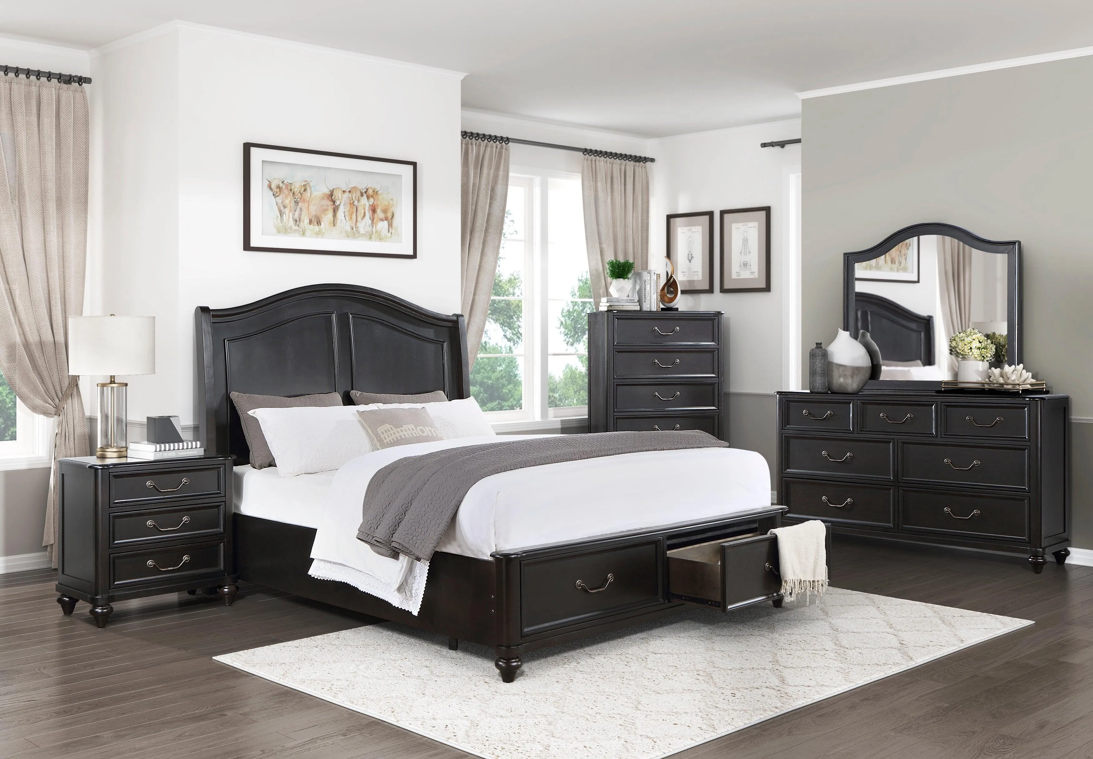 Herman Charcoal Brown Mirror (Mirror Only) - Image 2