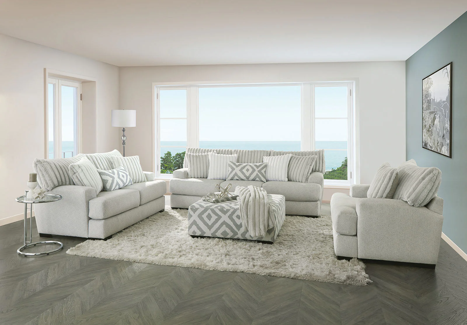 Hermilly Gray Sofa - Image 2