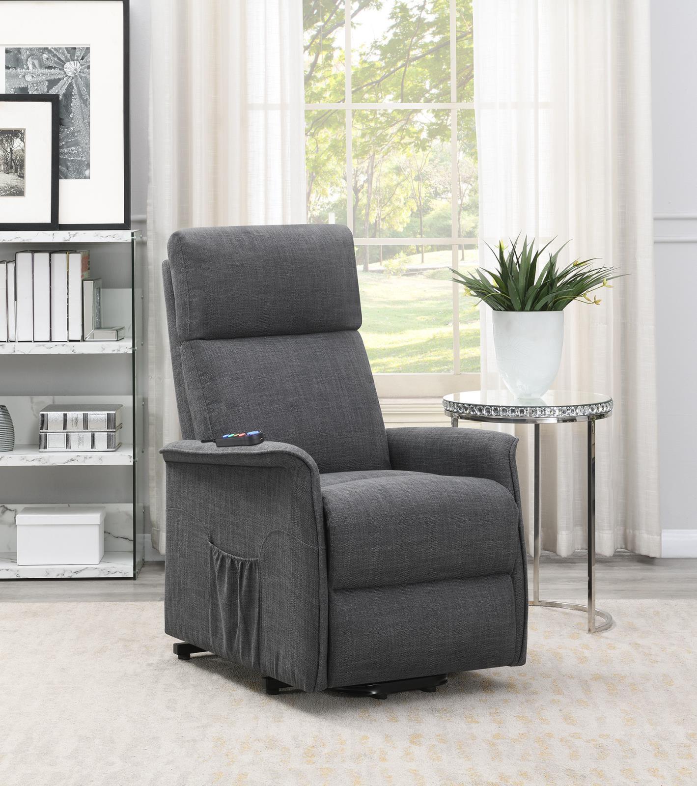 Herrera Charcoal Power Lift Recliner with Wired Remote - Image 2