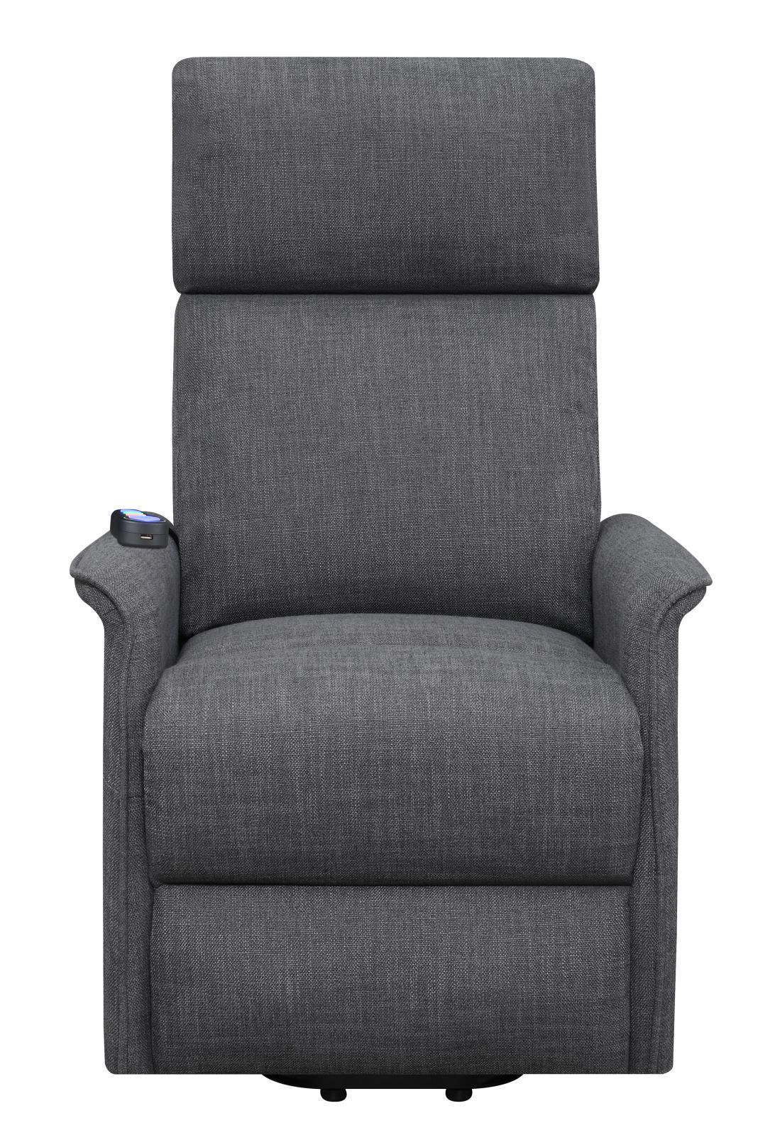 Herrera Charcoal Power Lift Recliner with Wired Remote - Image 7
