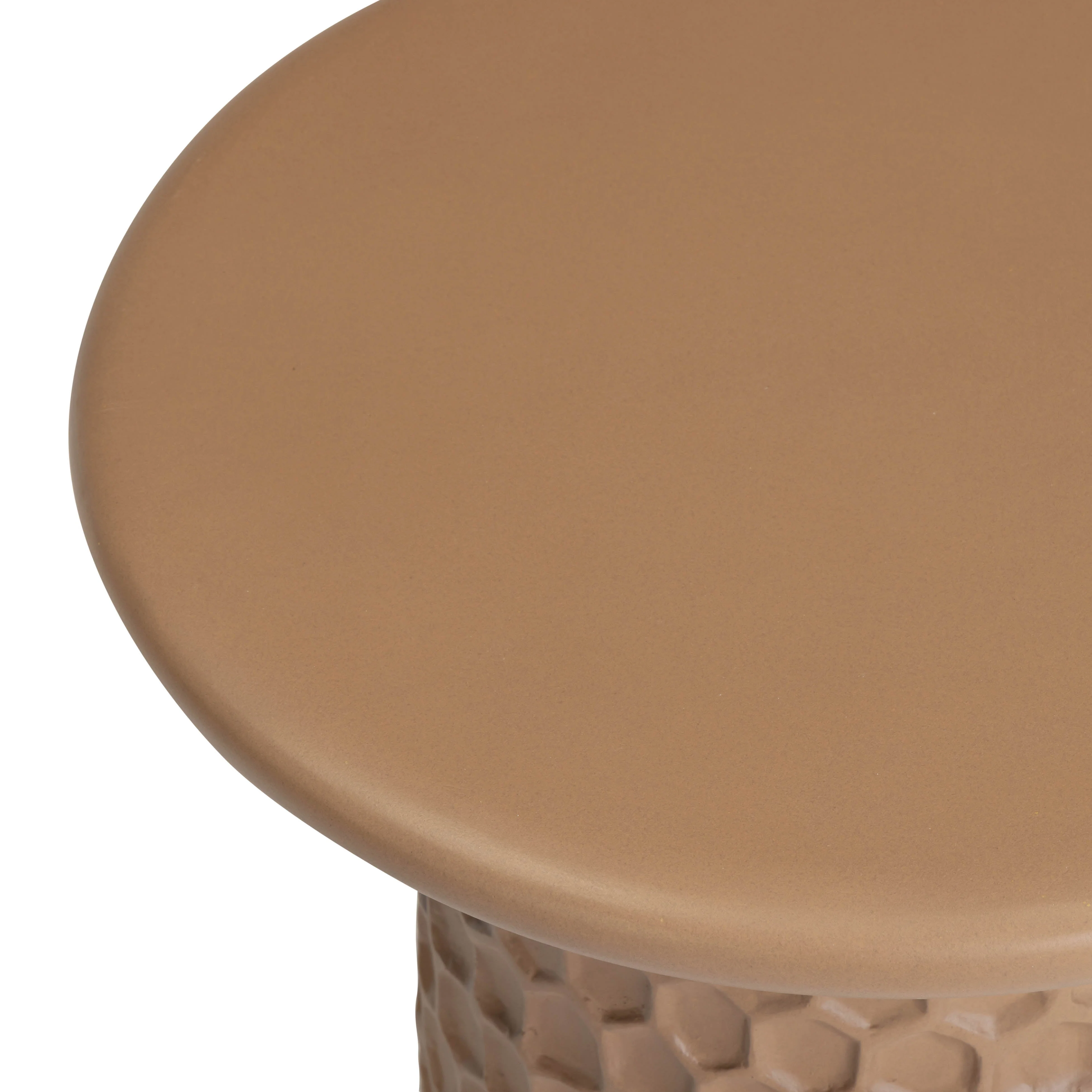 Hessa Indoor/Outdoor Concrete Chiseled Side Table - Image 13