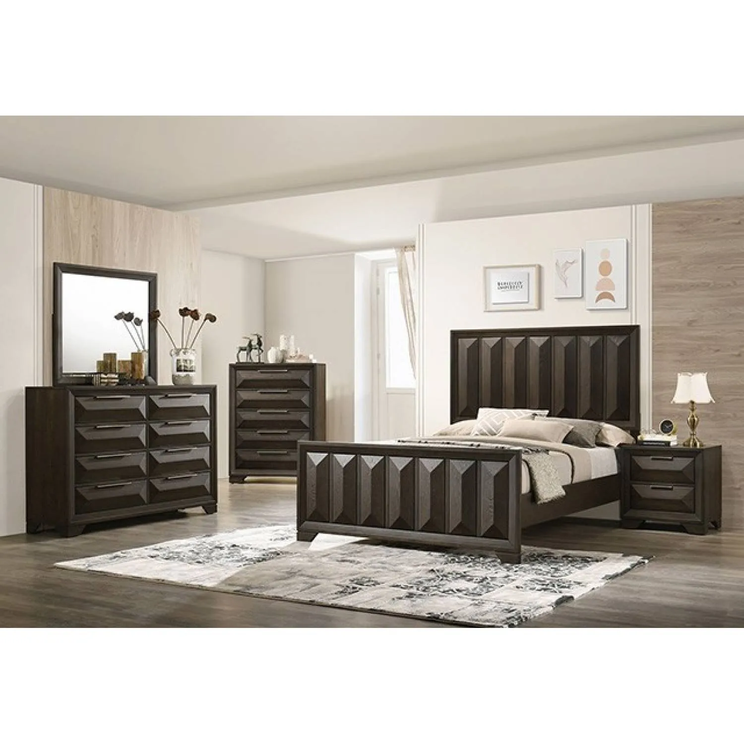 Hexham Espresso 4-Piece Queen Bedroom Set