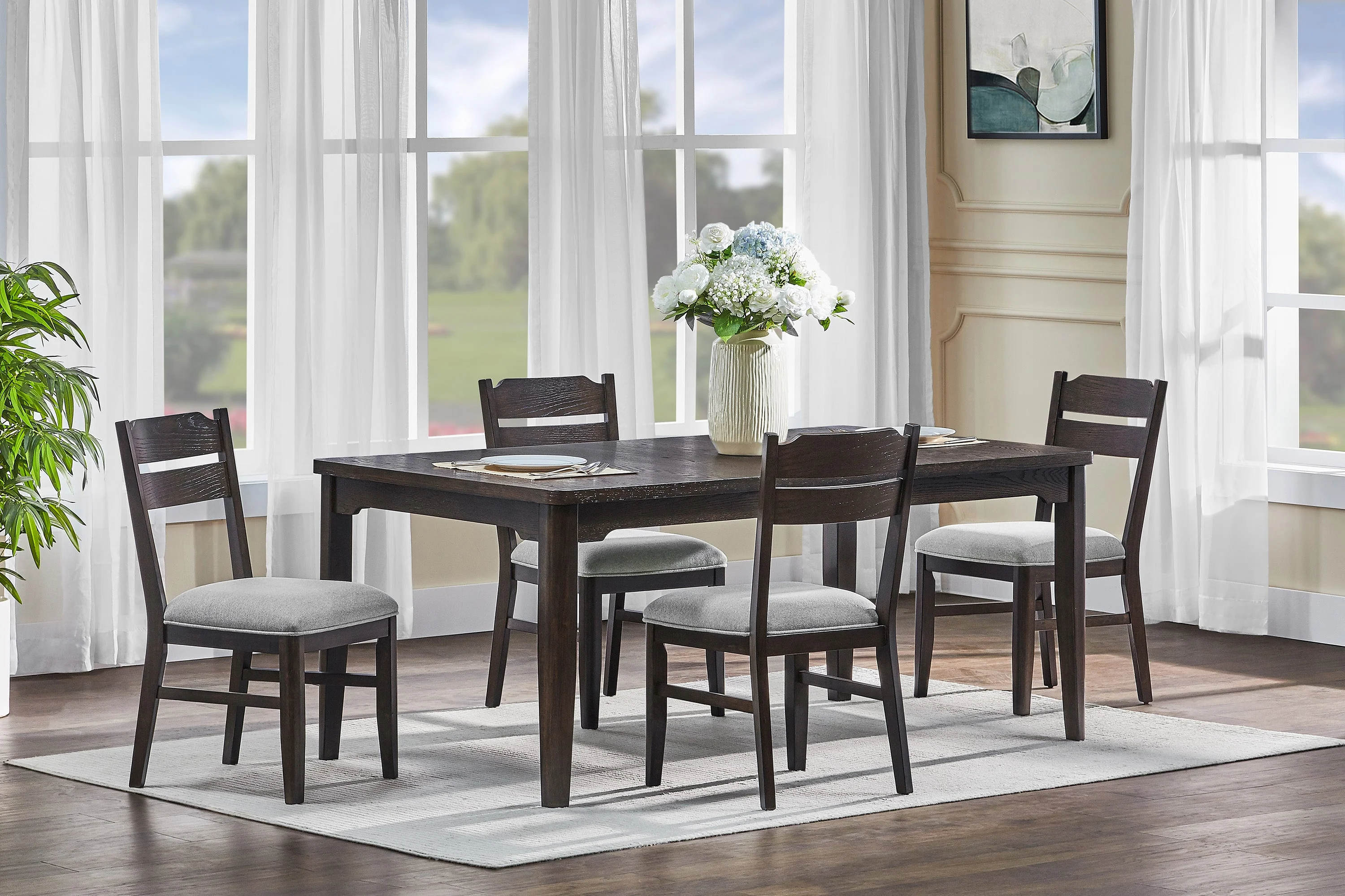 Higgins Dark Oak Dining Chair, Set of 2 - Image 3