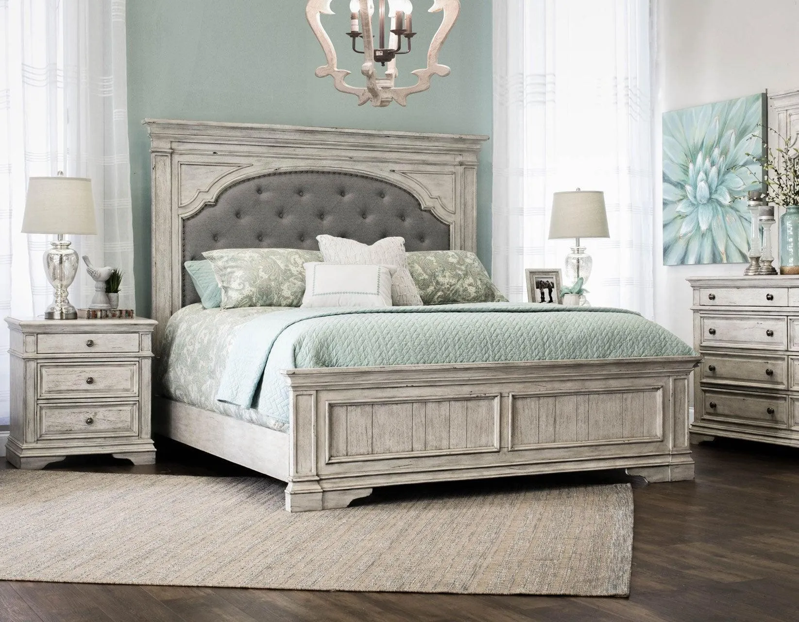 Highland Park King Bed, Cathedral White - Image 2