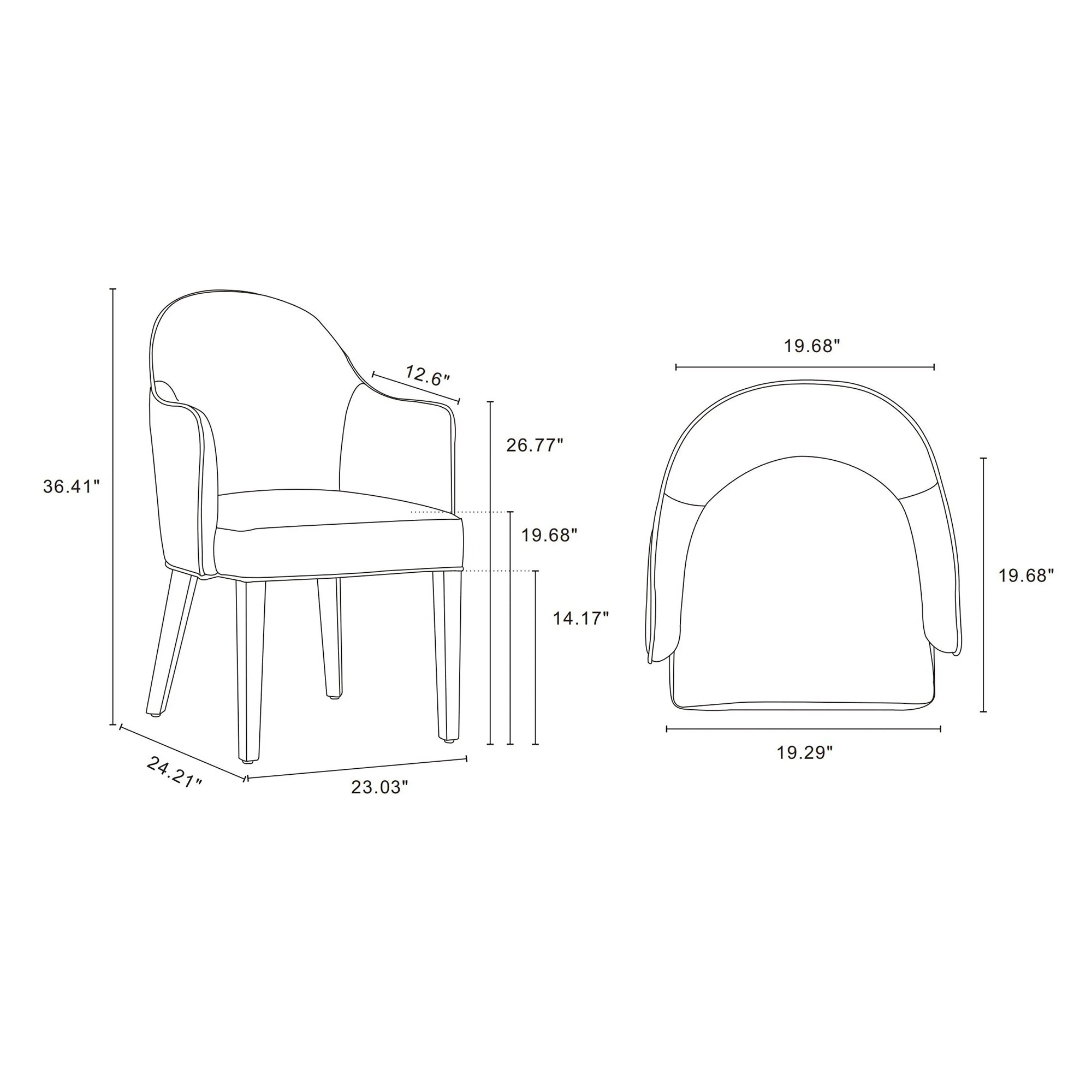 Hillman Dining Armchair 2.0 in Sand - Image 3
