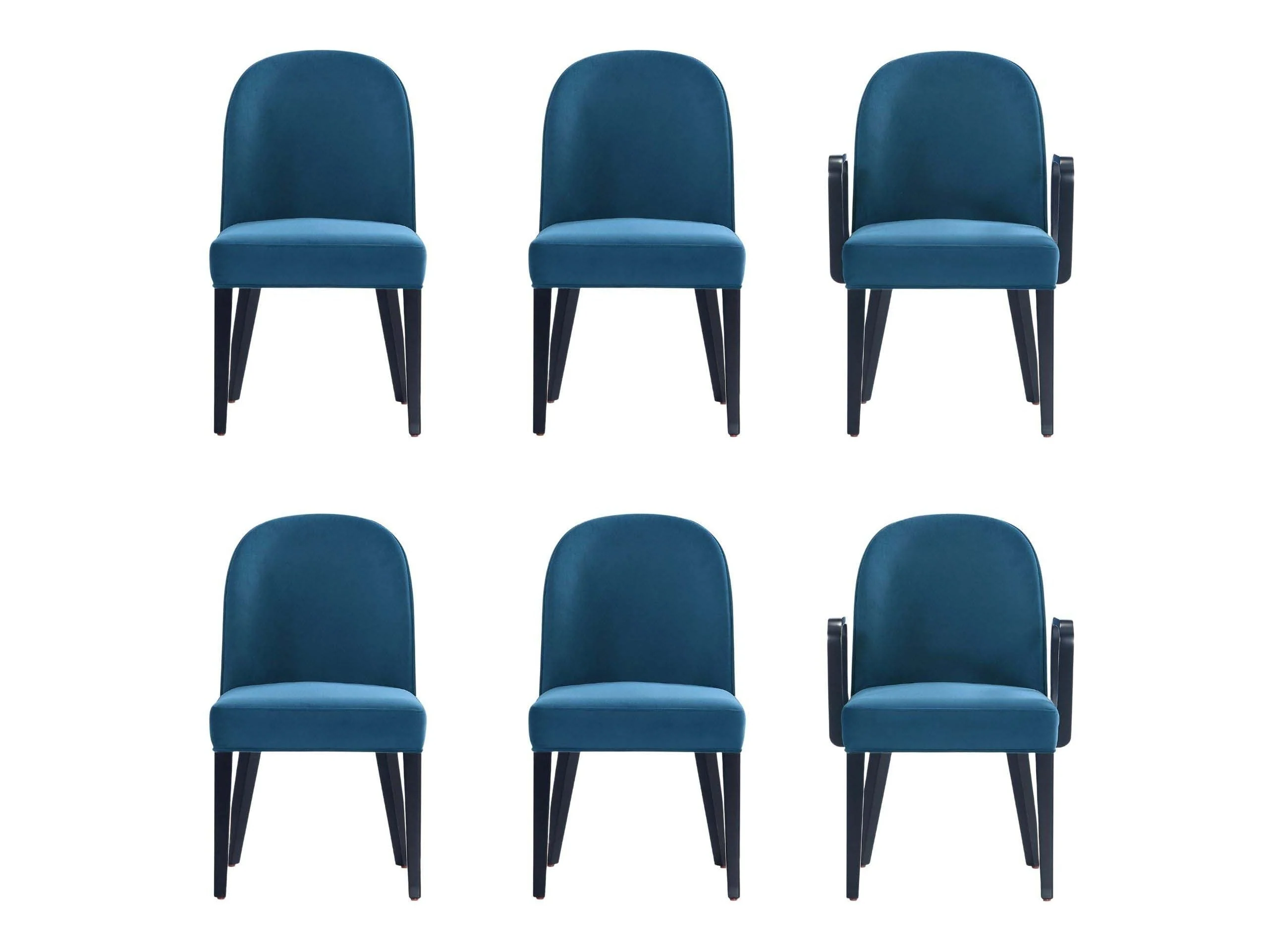 Hillman Dining Side and Arm Chairs in Light Blue (set of 6)