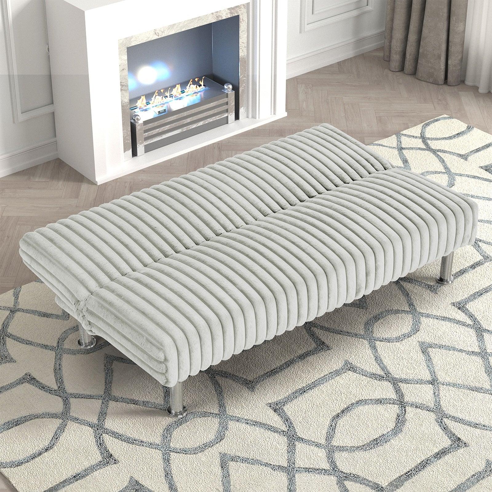 Hinwil Light Gray Futon Sofa Bed - Image 2