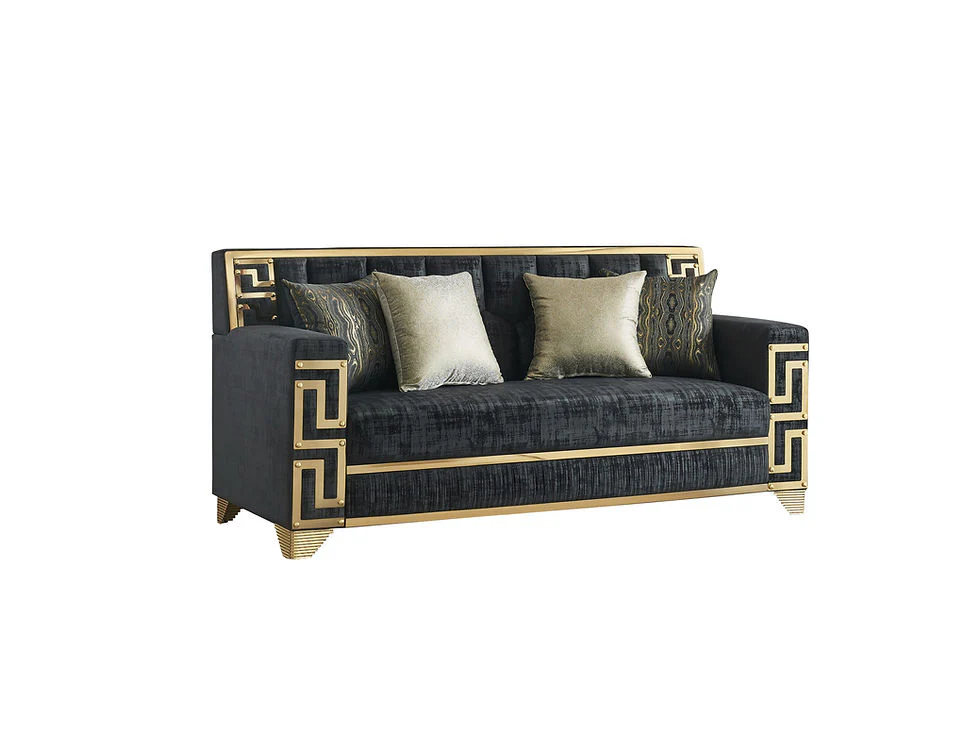 Hira Black Living Room Set - Image 3