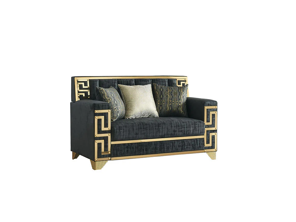 Hira Black Living Room Set - Image 4