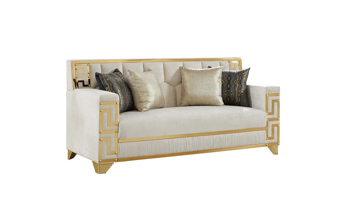Hira Cream Living Room Set - Image 3